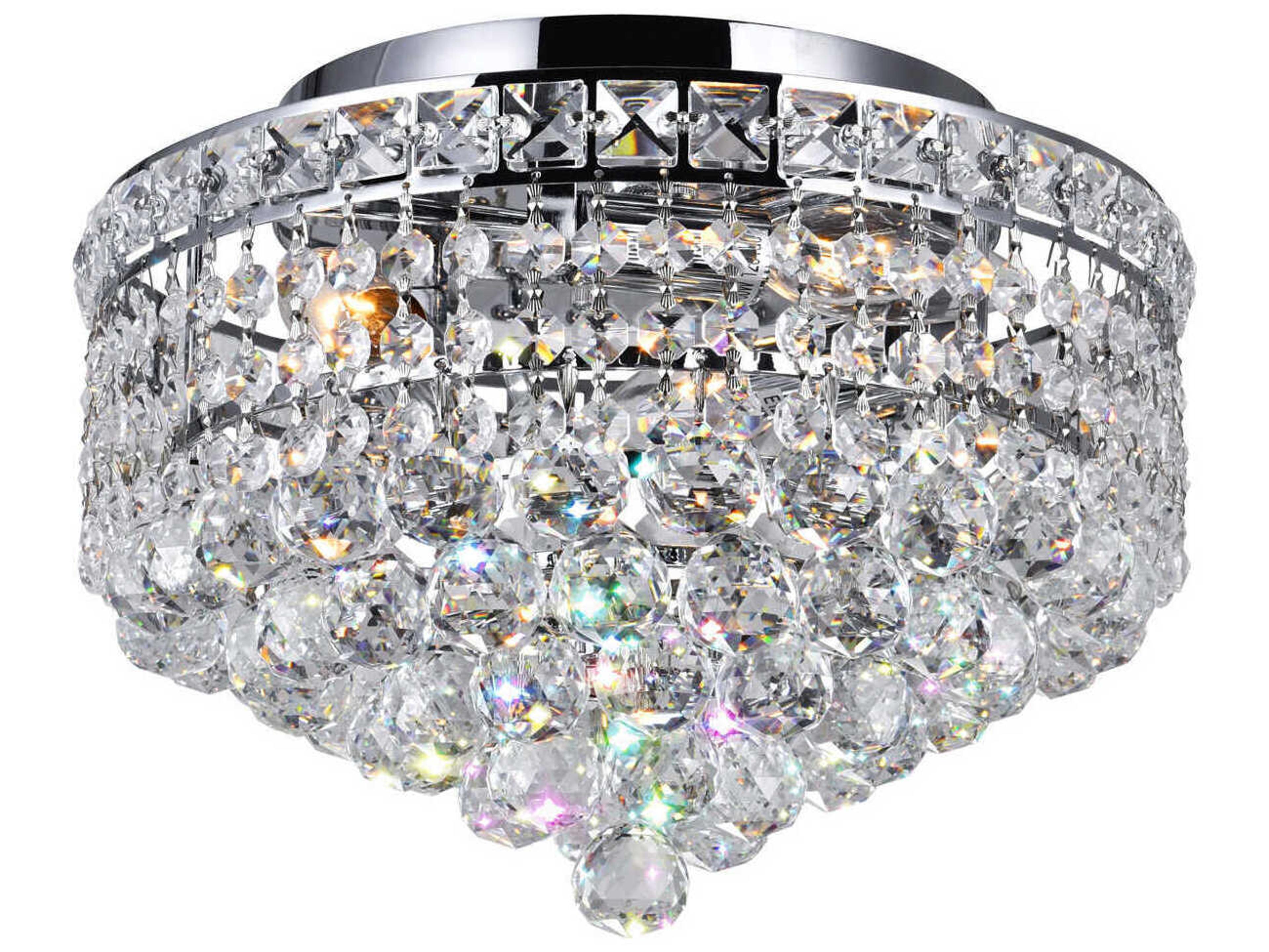 CWI Lighting Luminous 3-Light Chrome Traditional Flush Mount