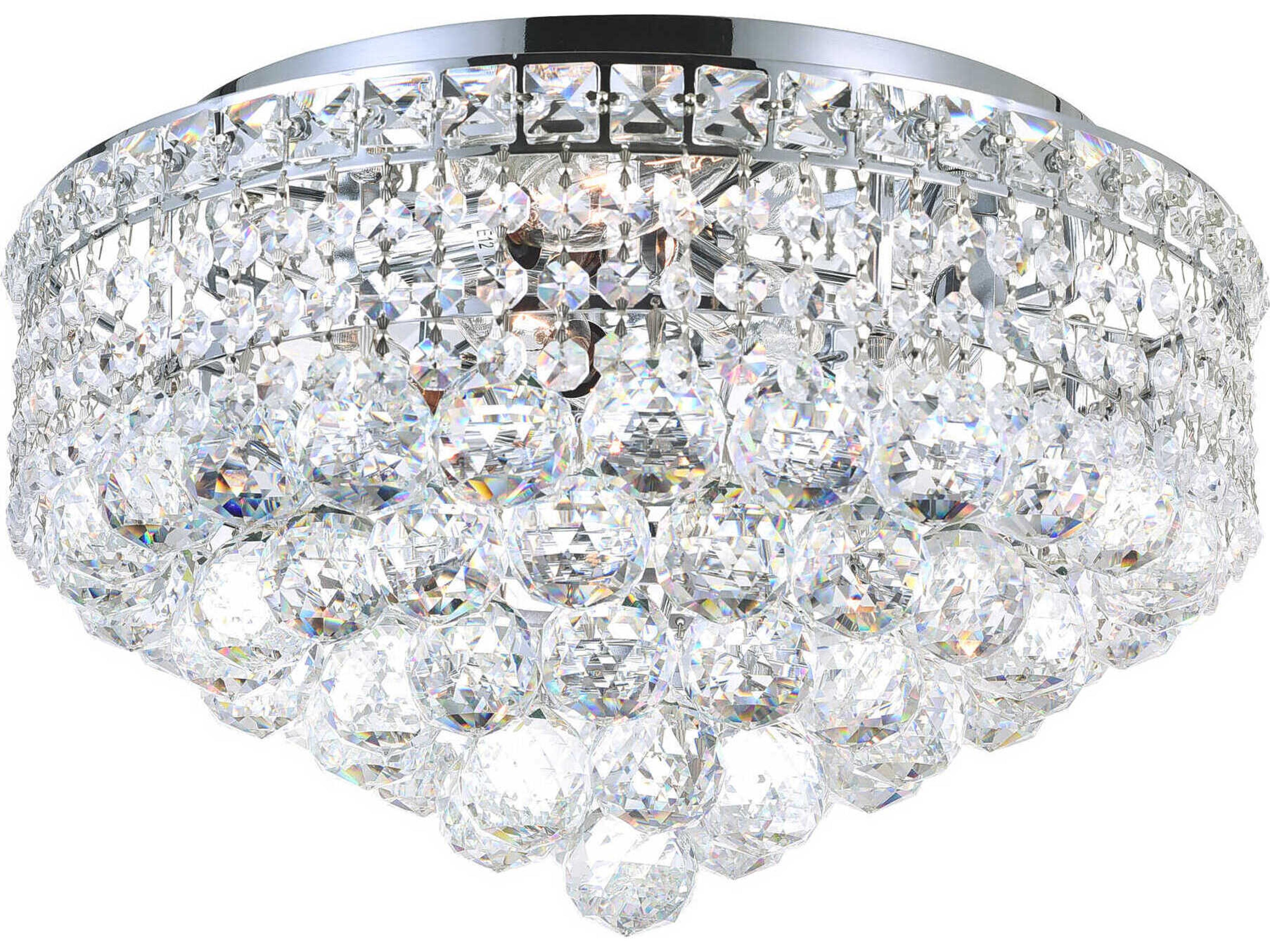 CWI Lighting Luminous 5-Light Chrome Traditional Flush Mount