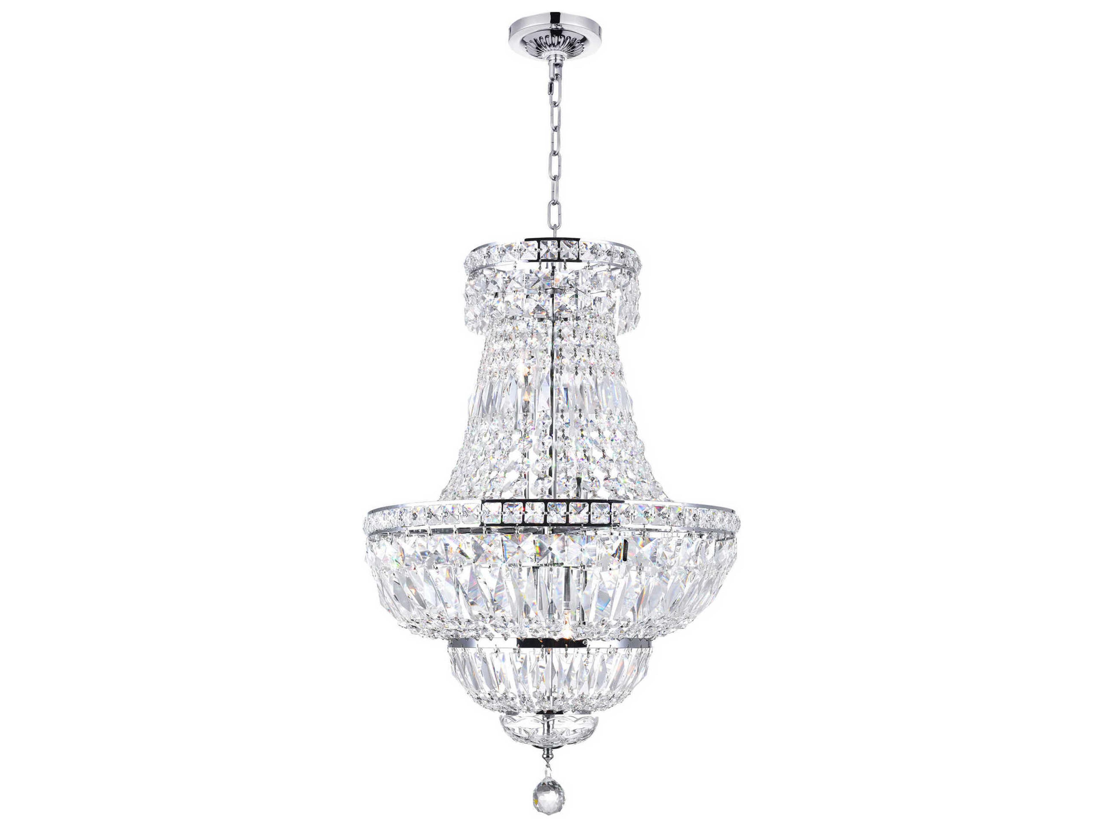 CWI Lighting Stefania 8-Light Chrome Traditional Empire Chandelier