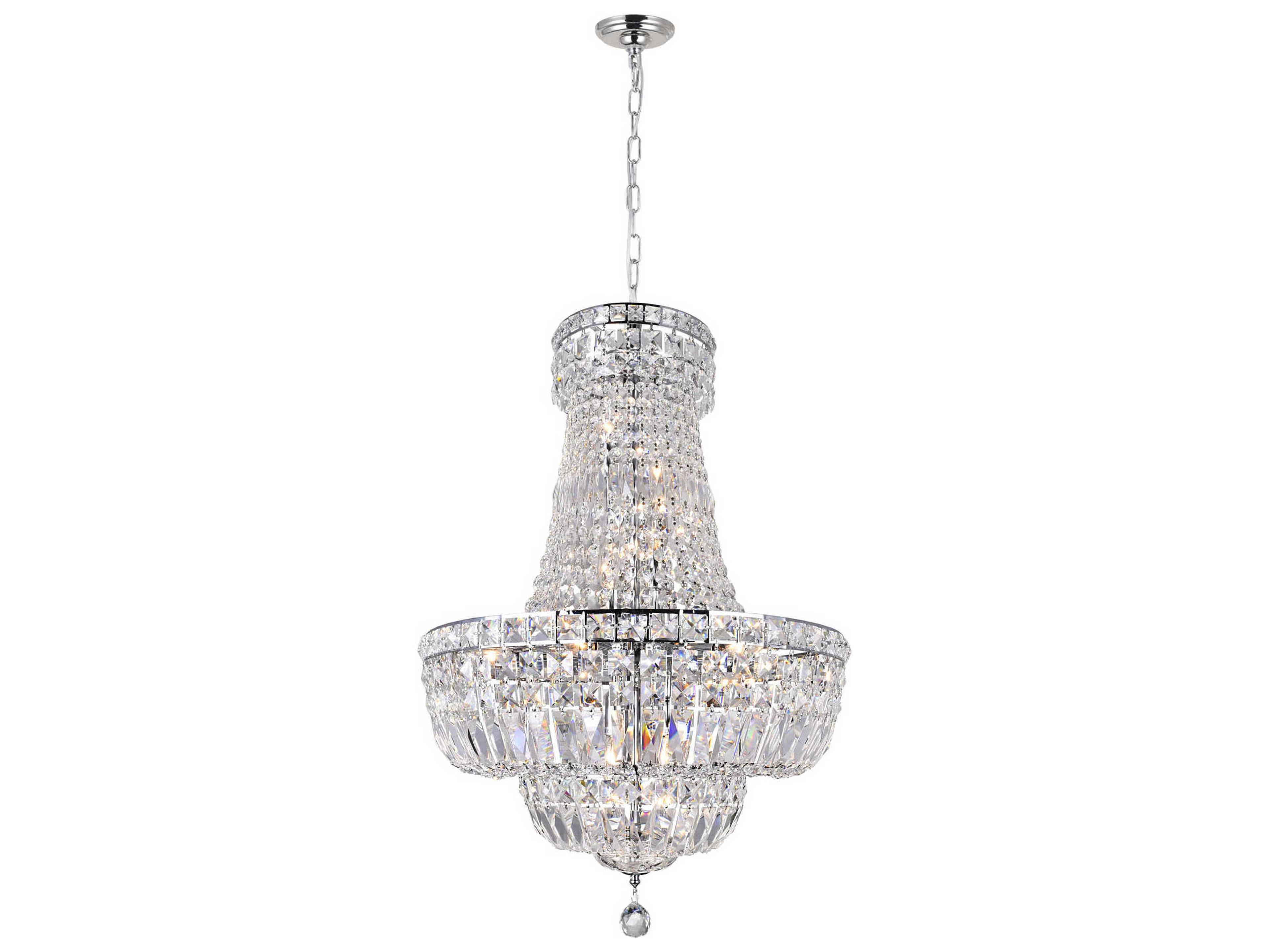 CWI Lighting Stefania 13-Light Chrome Traditional Empire Chandelier