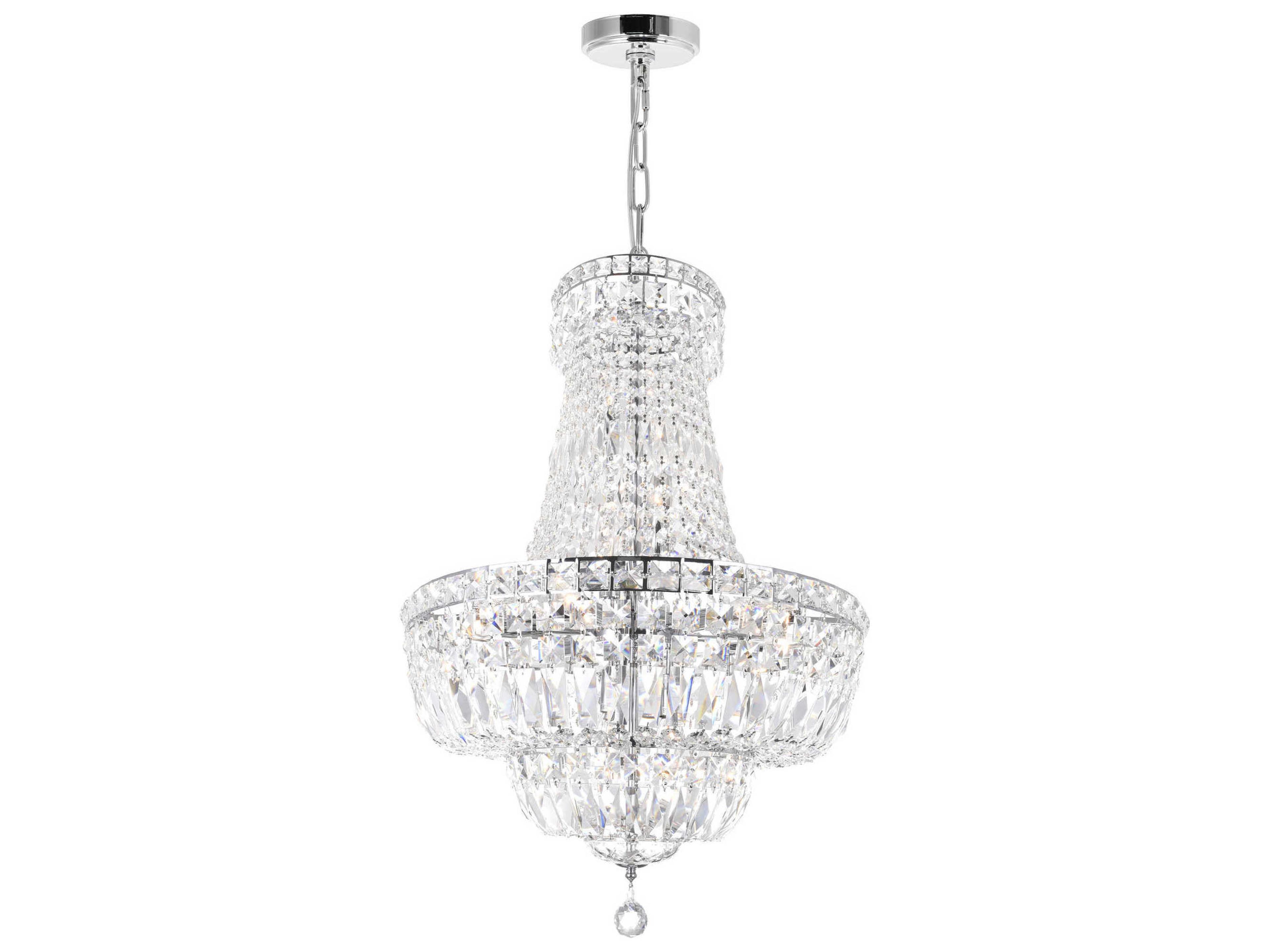 CWI Lighting Stefania 20-Light Chrome Traditional Empire Chandelier