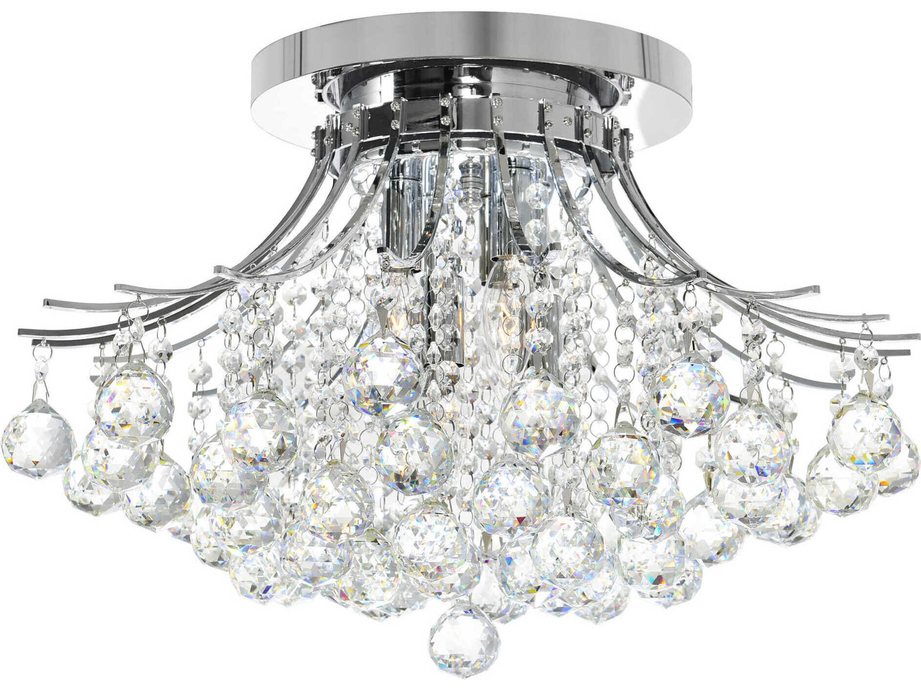 CWI Lighting Princess 6-Light Chrome Traditional Semi Flush Mount