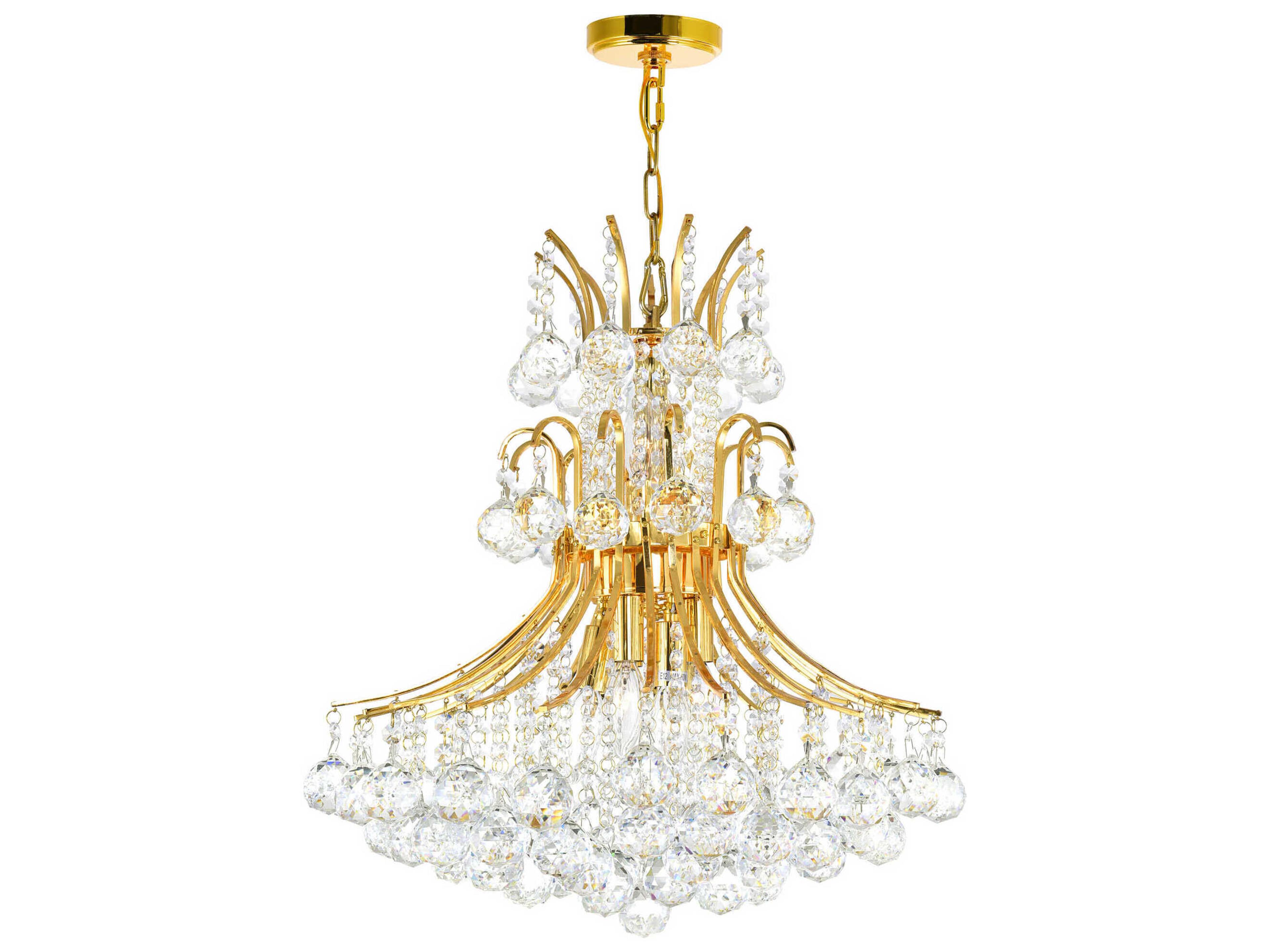 CWI Lighting Princess 10-Light Gold Traditional Chandelier