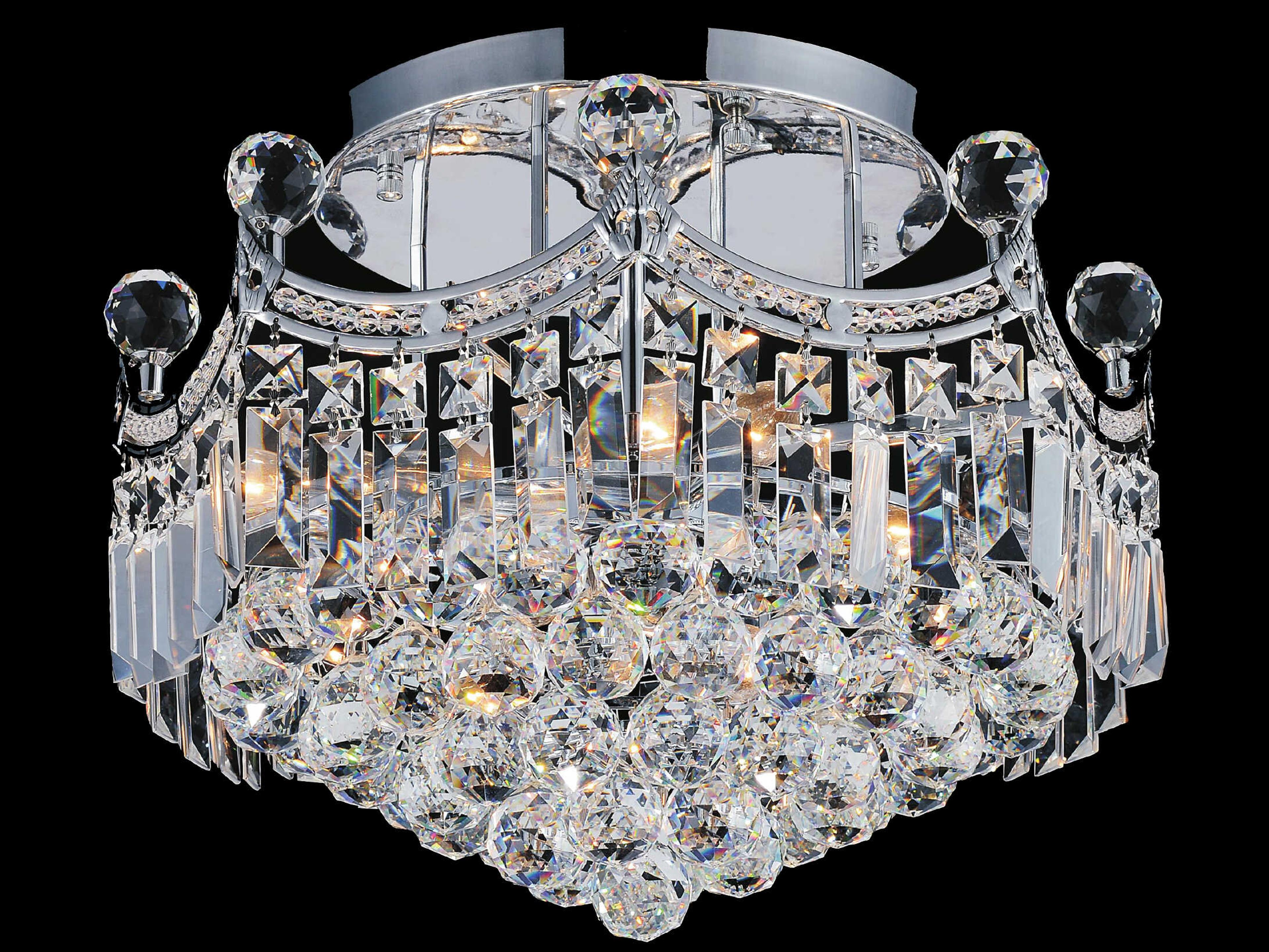 CWI Lighting Amanda 6-Light Chrome Traditional Semi Flush Mount