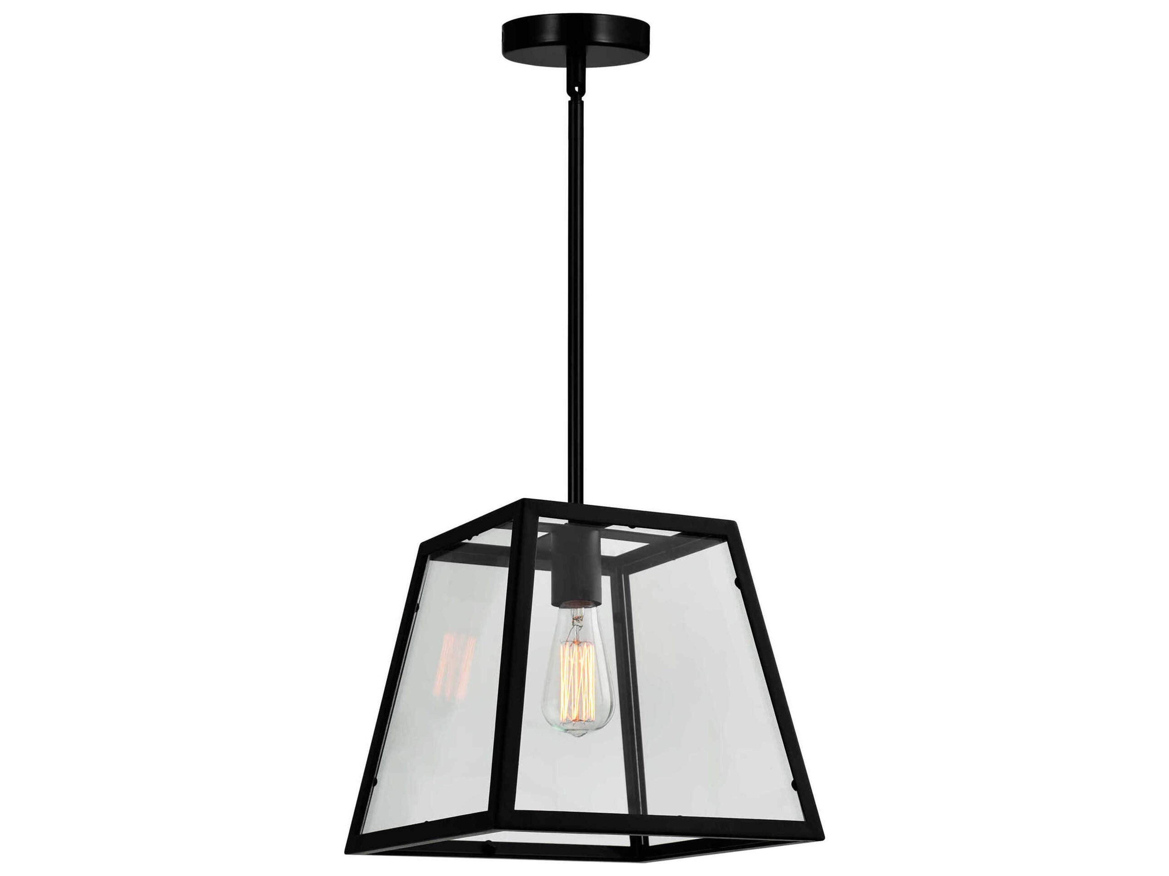 CWI Lighting Alyson 1-Light Black Mini Pendant