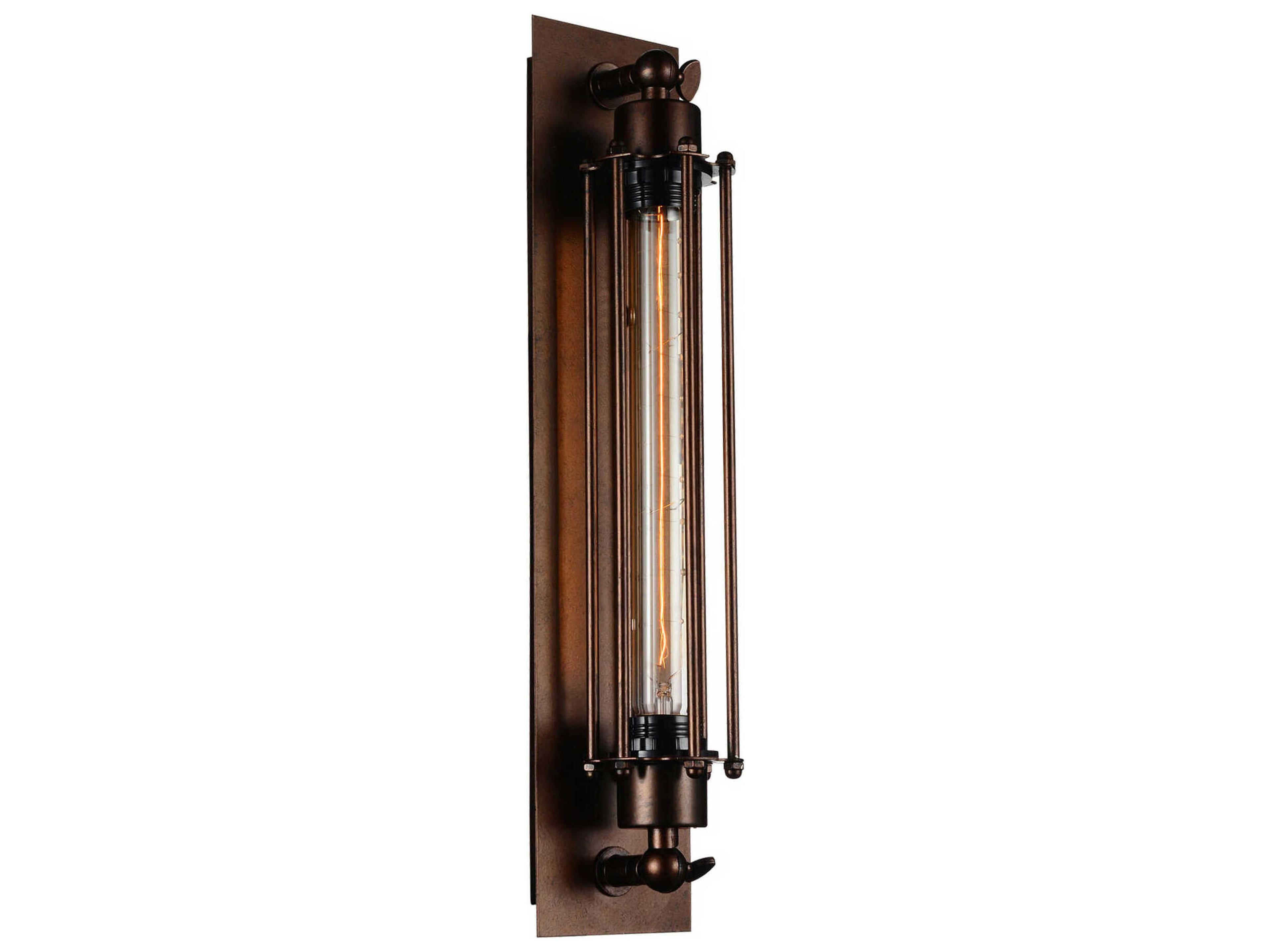 CWI Lighting Kiera 1-Light Chocolate Brown Wall Sconce
