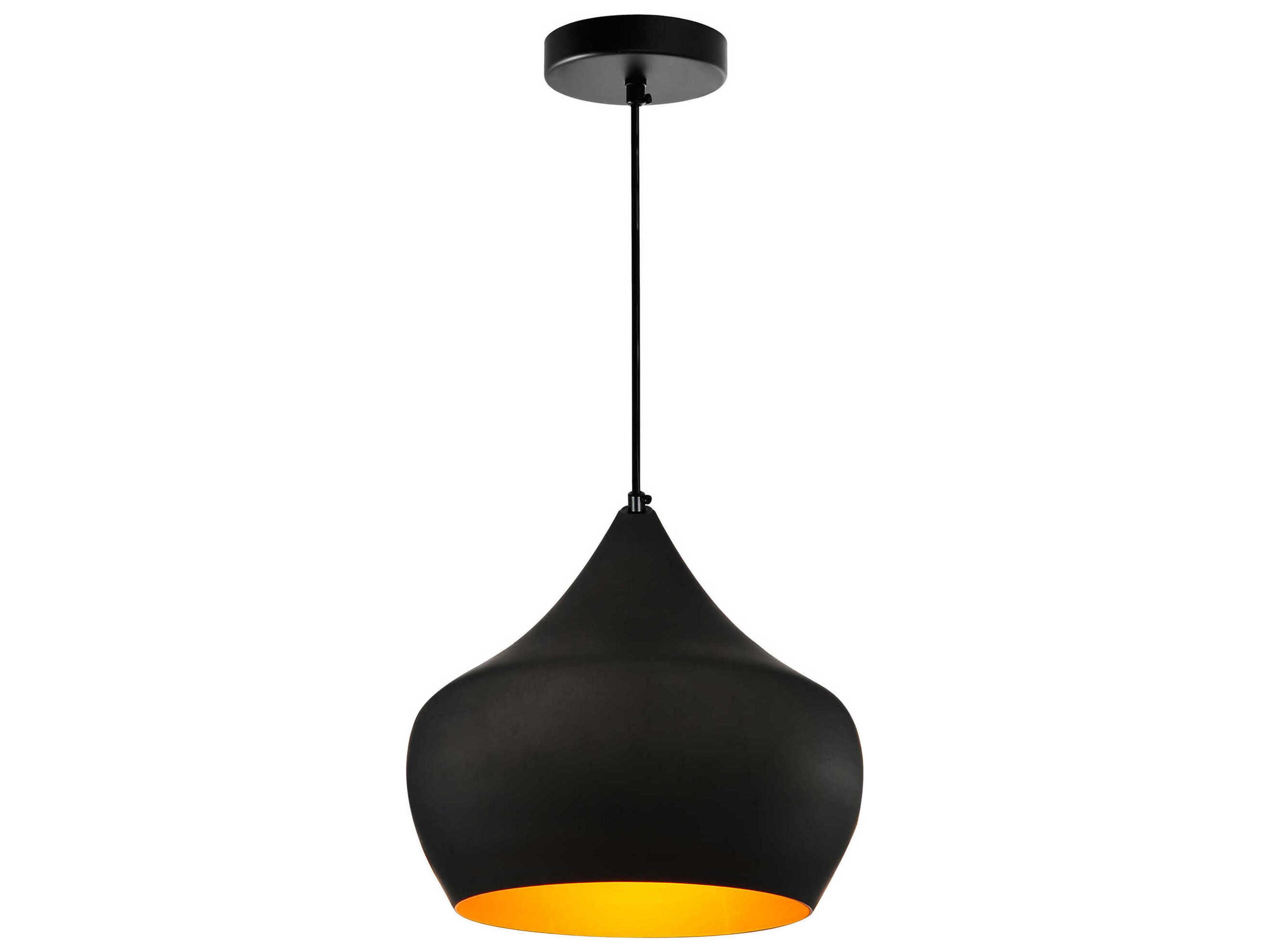 CWI Lighting Dynamic 1-Light Black Pendant