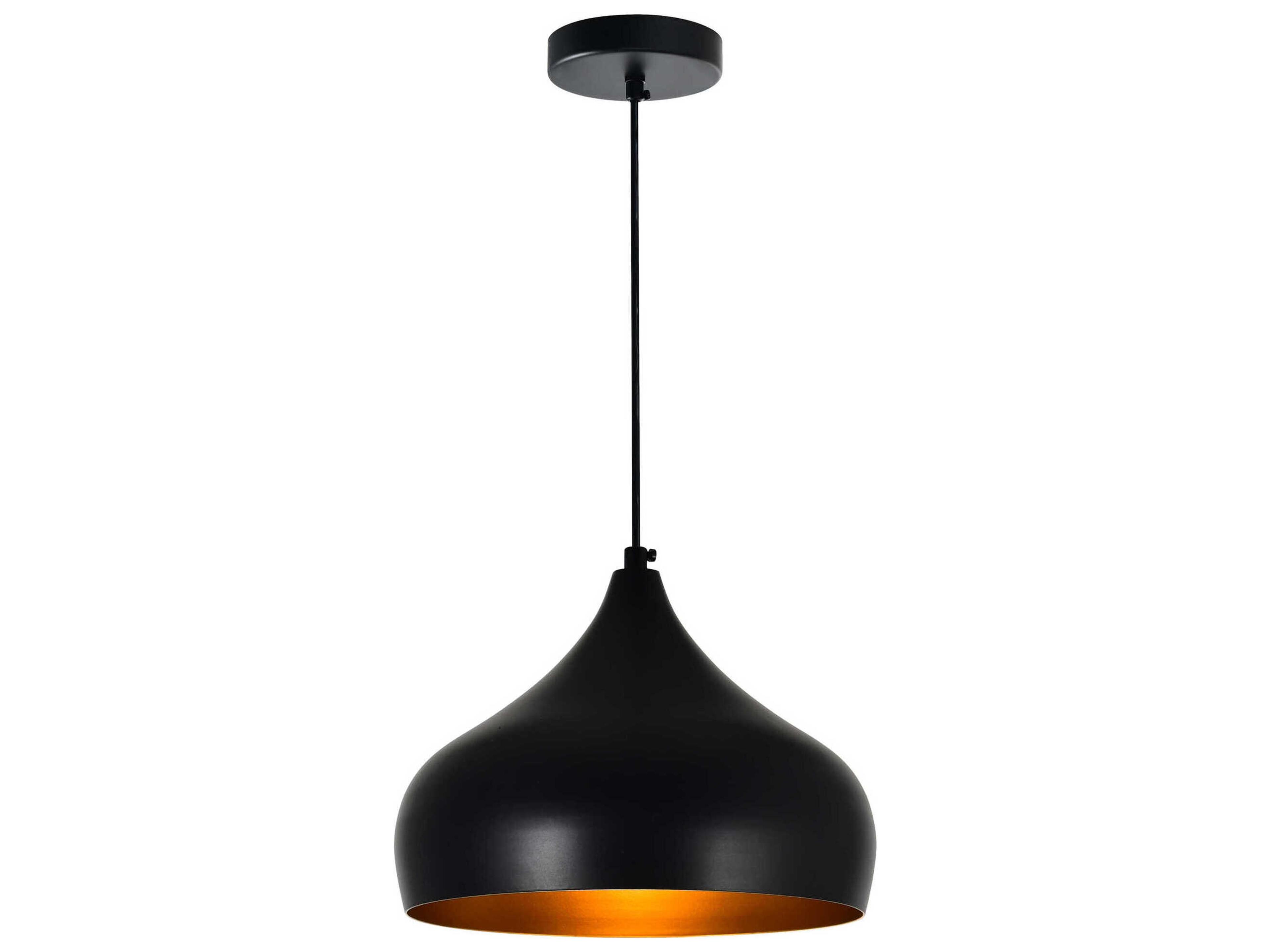 CWI Lighting Dynamic 1-Light Black Pendant