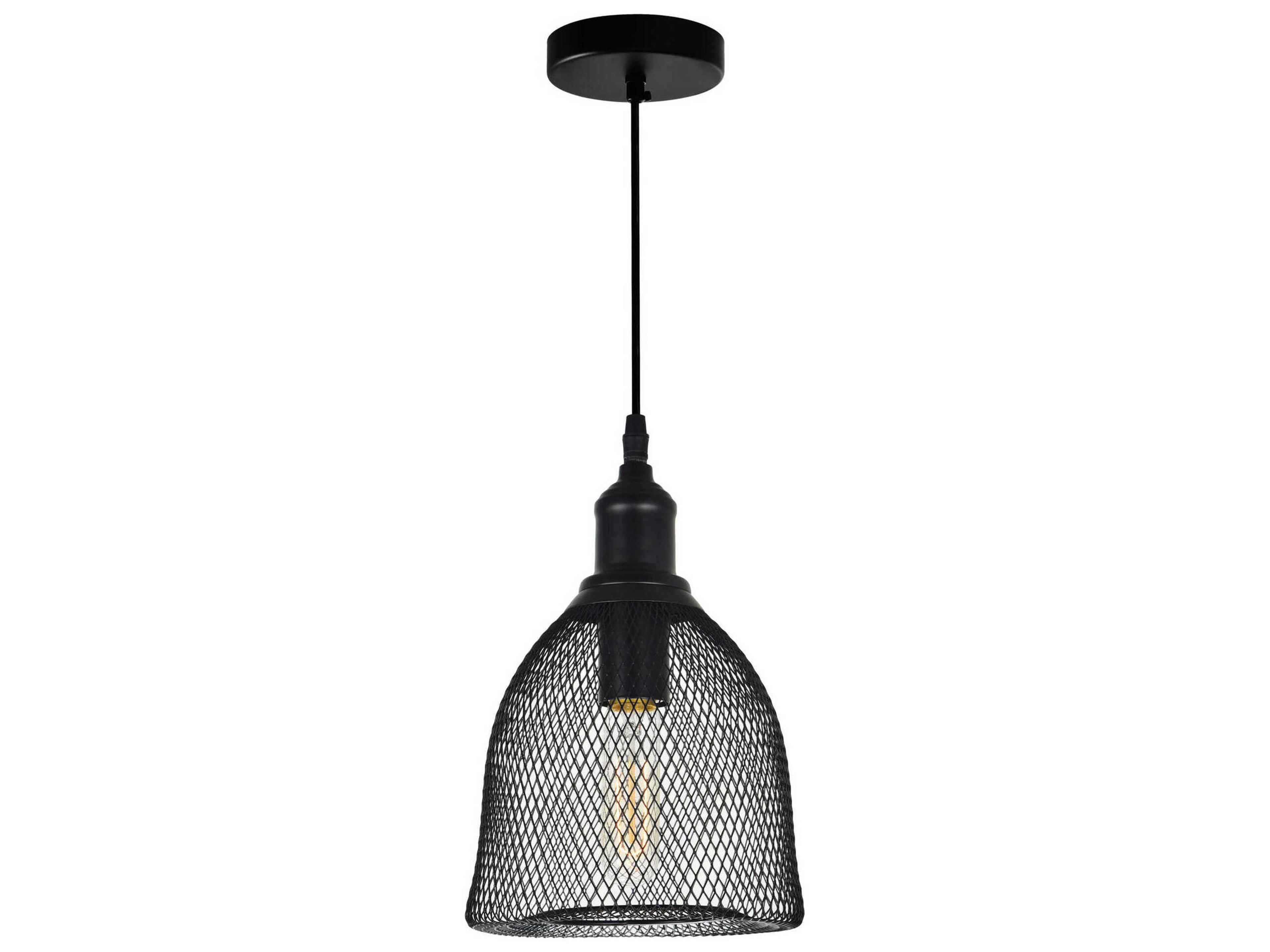 CWI Lighting Drea 1-Light Black Mini Pendant