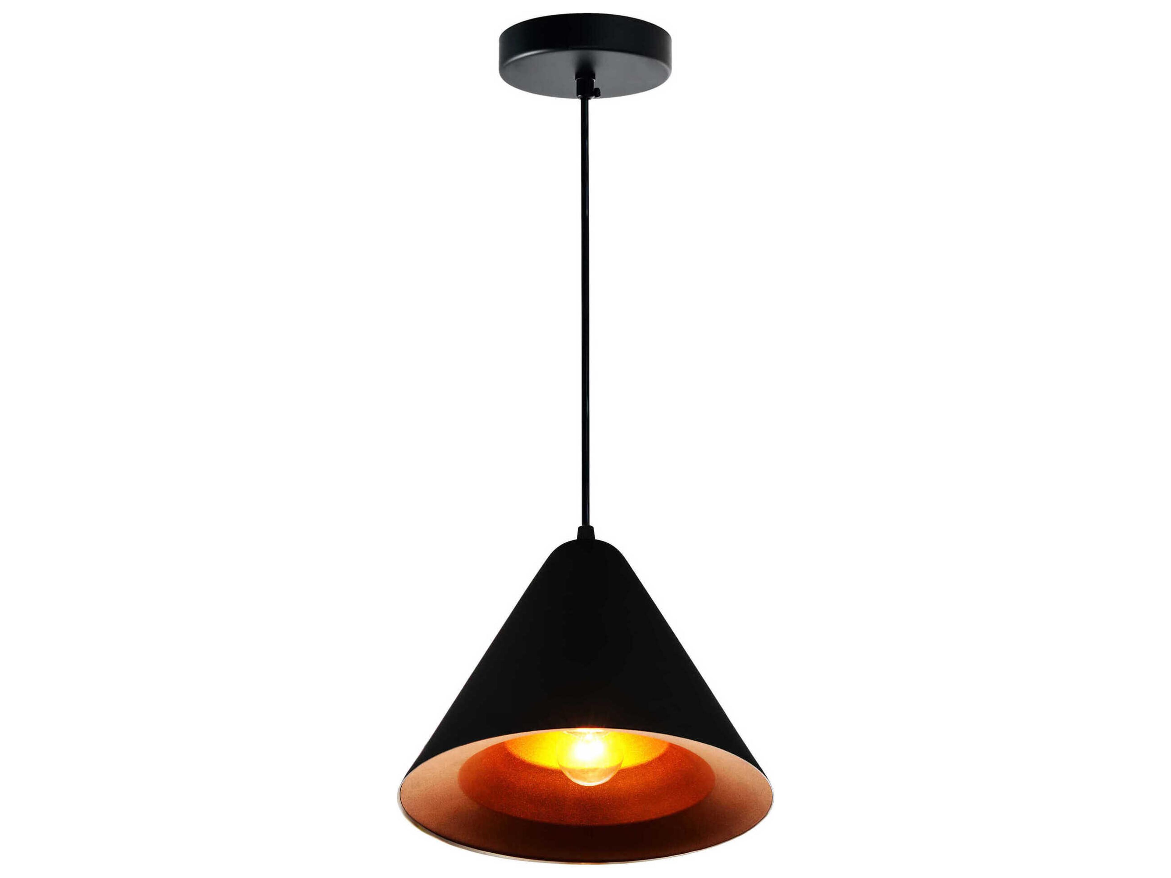 CWI Lighting Keila 1-Light Black Mini Pendant