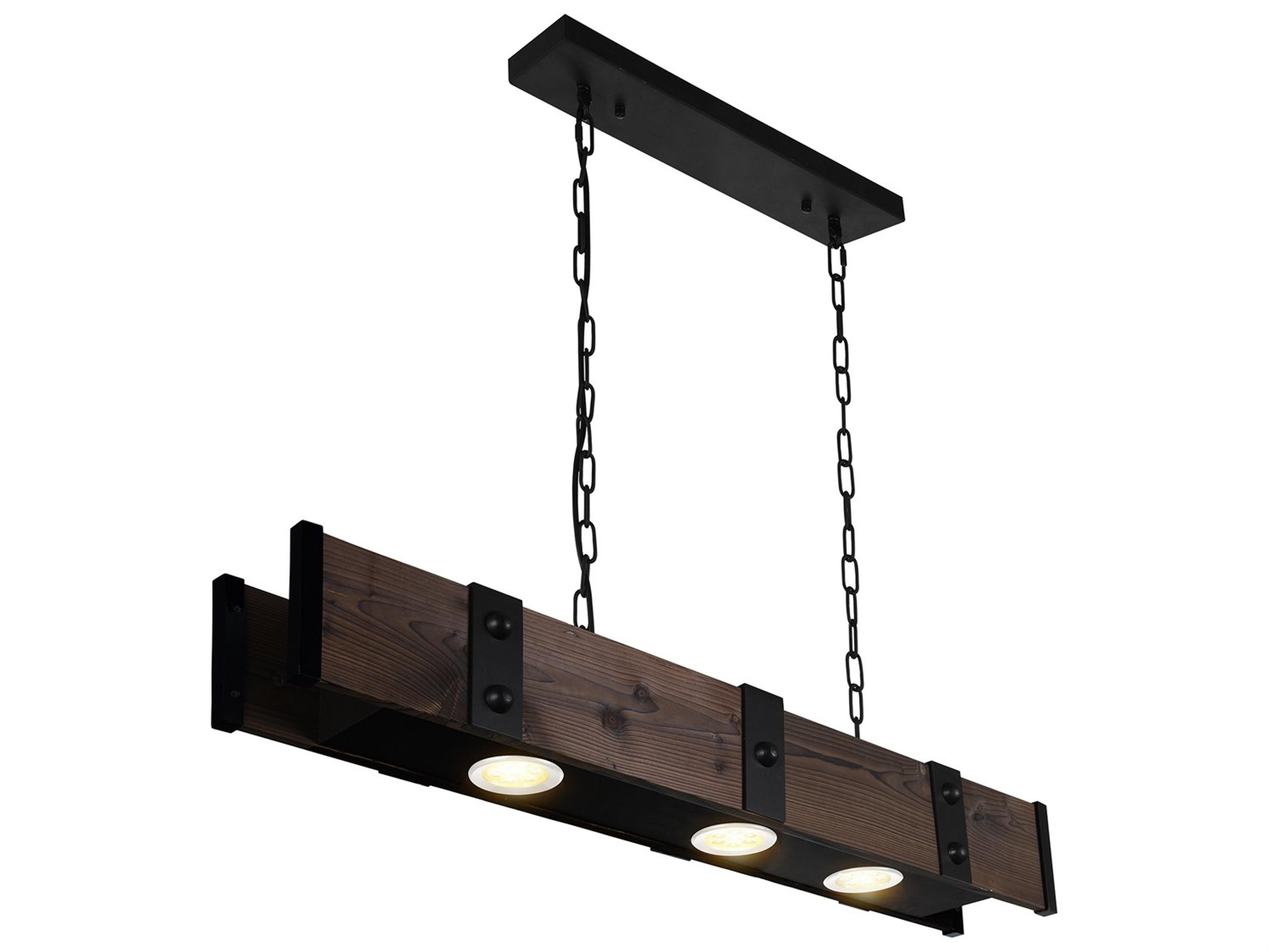 CWI Lighting Pago 3-Light Black Linear Island Pendant