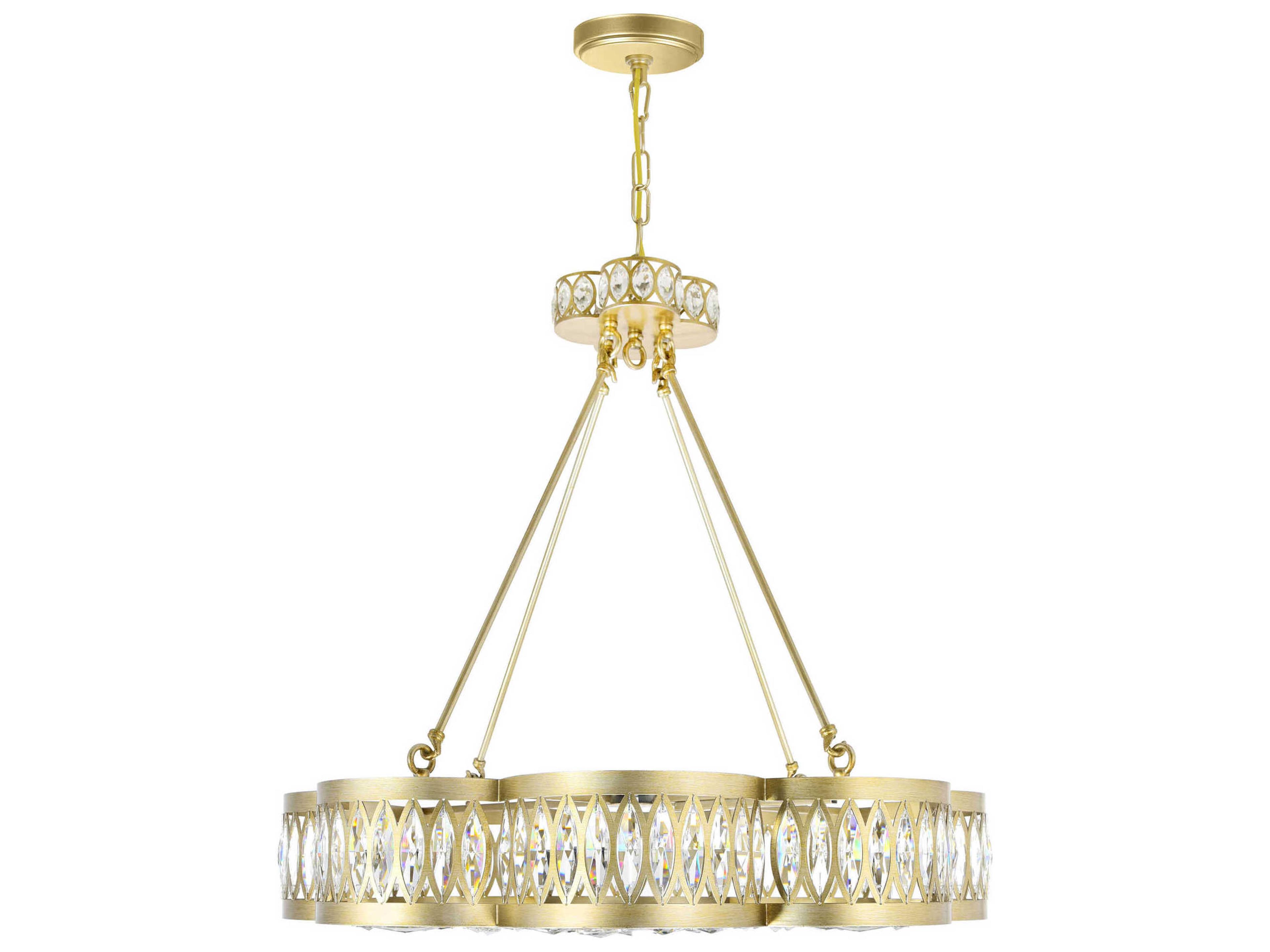CWI Lighting Nova 8-Light Champagne Gold Traditional Pendant