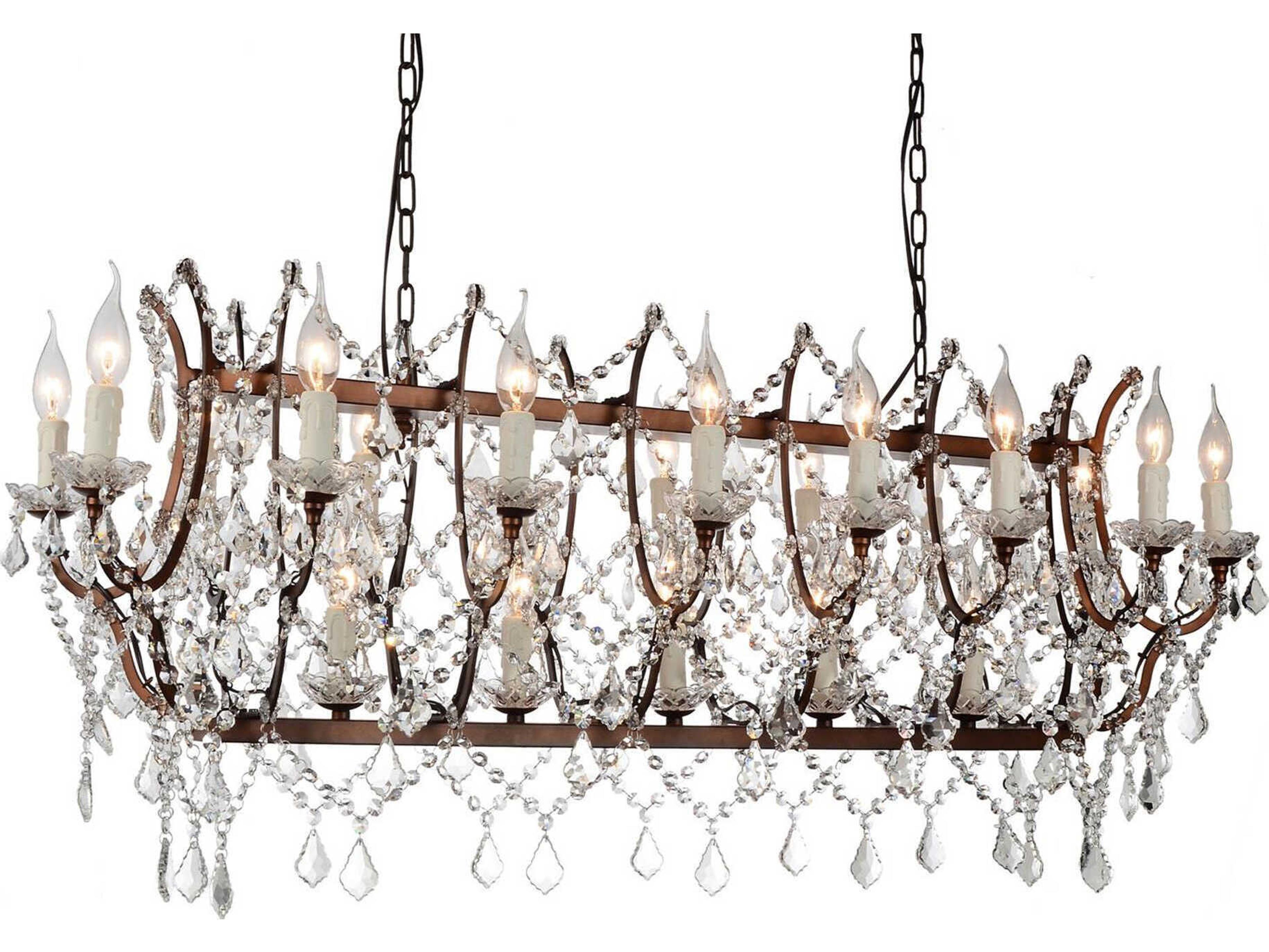 CWI Lighting Phraya 24-Light Light Brown Traditional Island Pendant
