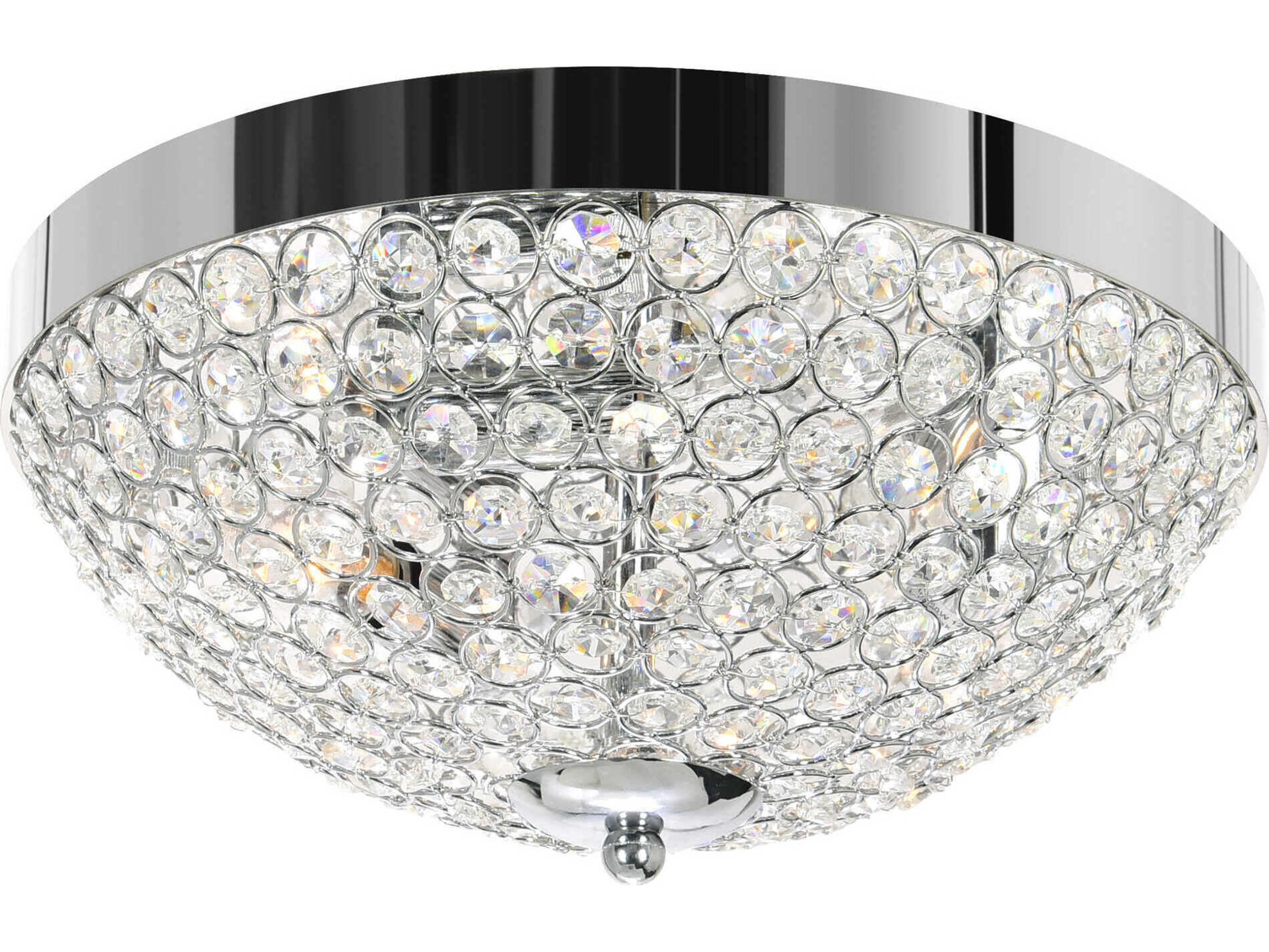 CWI Lighting Globe 3-Light Chrome Bowl Flush Mount