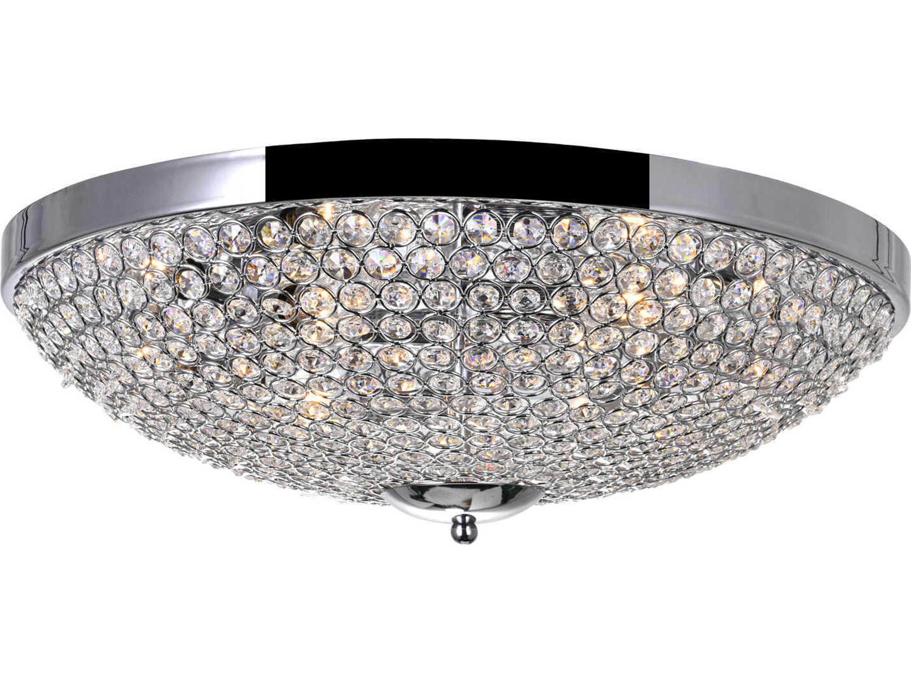 CWI Lighting Globe 6-Light Chrome Bowl Flush Mount