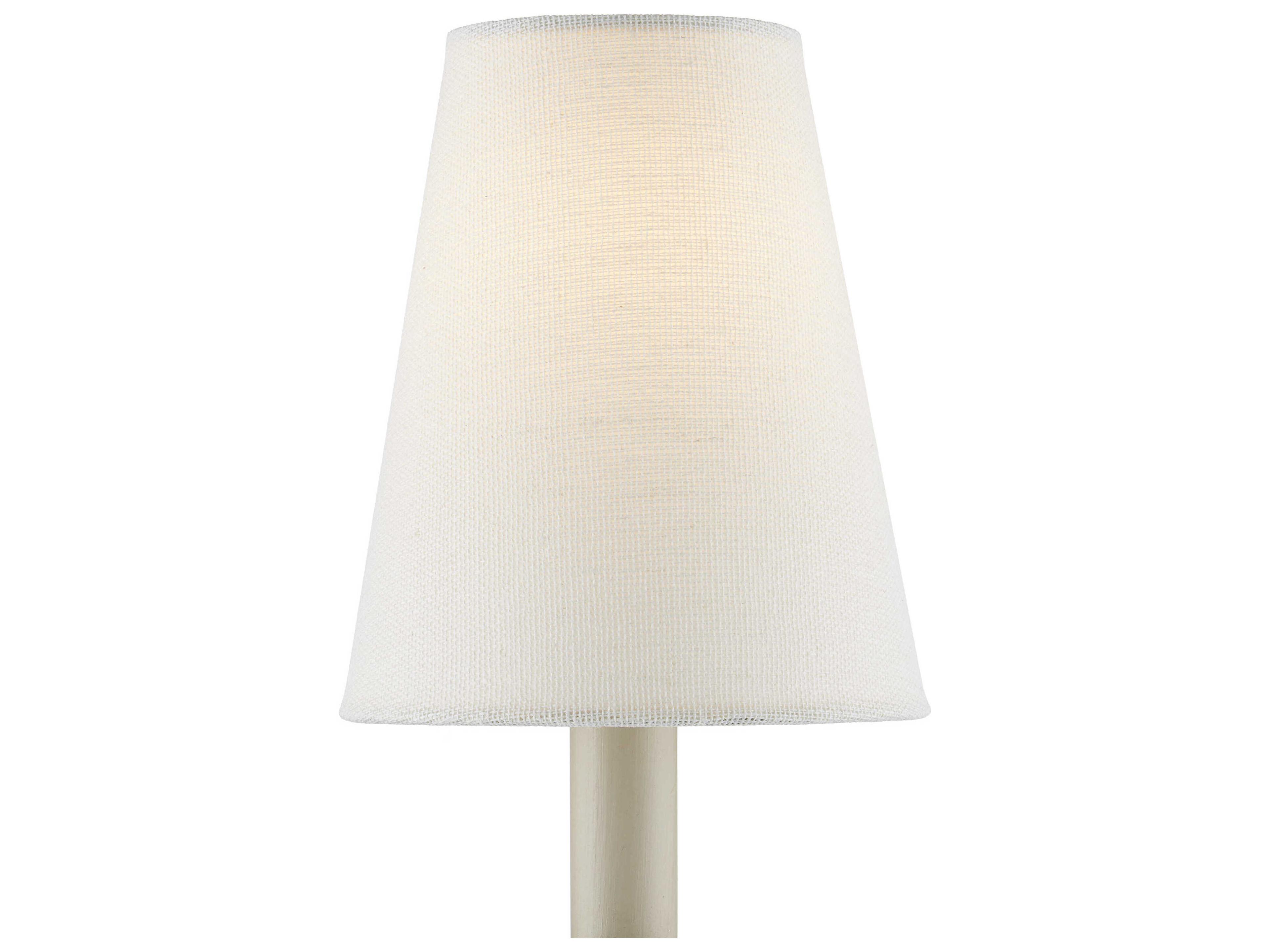 Currey & Company Off-White Fine Grasscloth Tapered Chandelier Shade