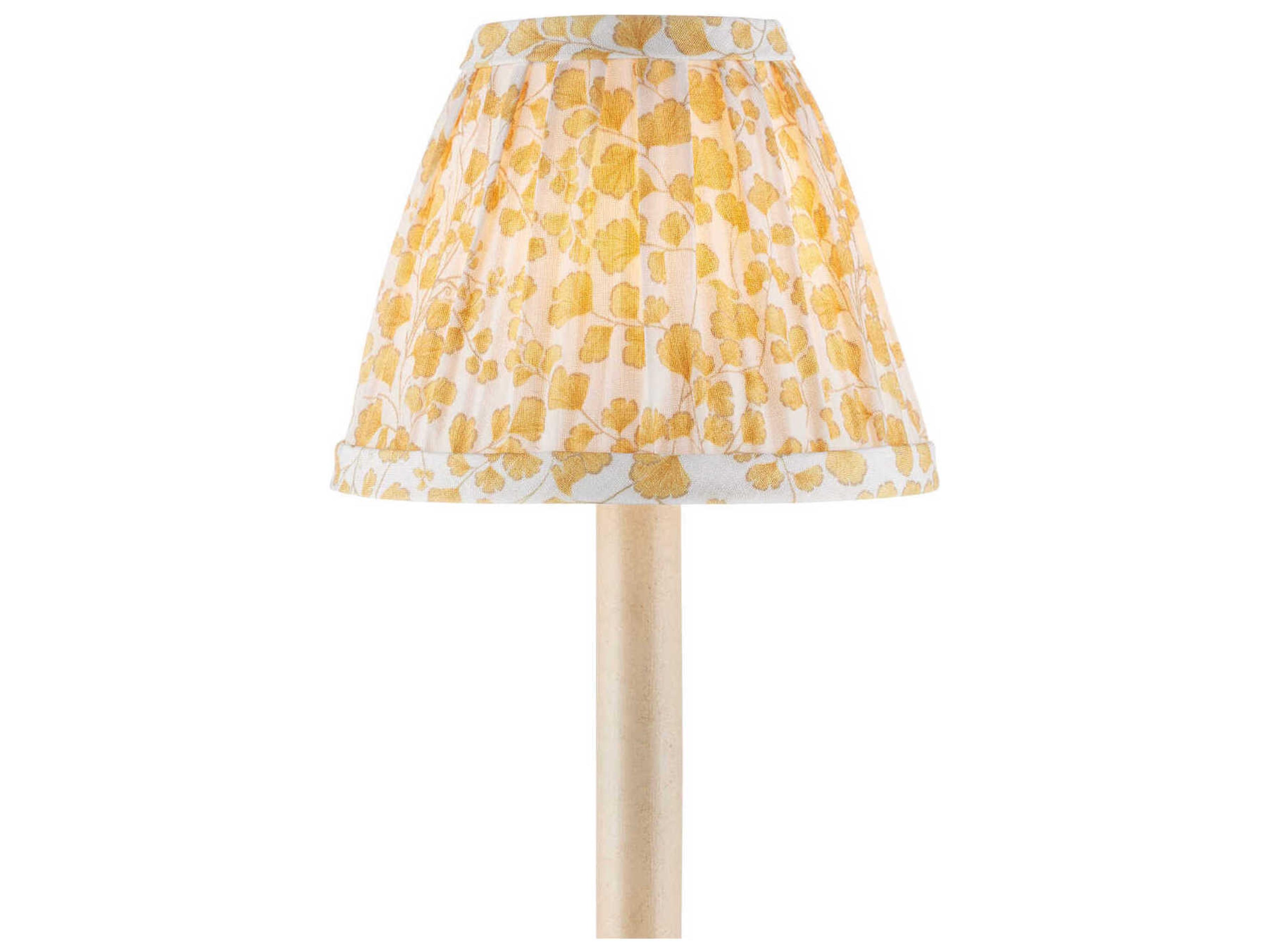 Currey & Company Maiden Fern Yellow Tapered Chandelier Shade