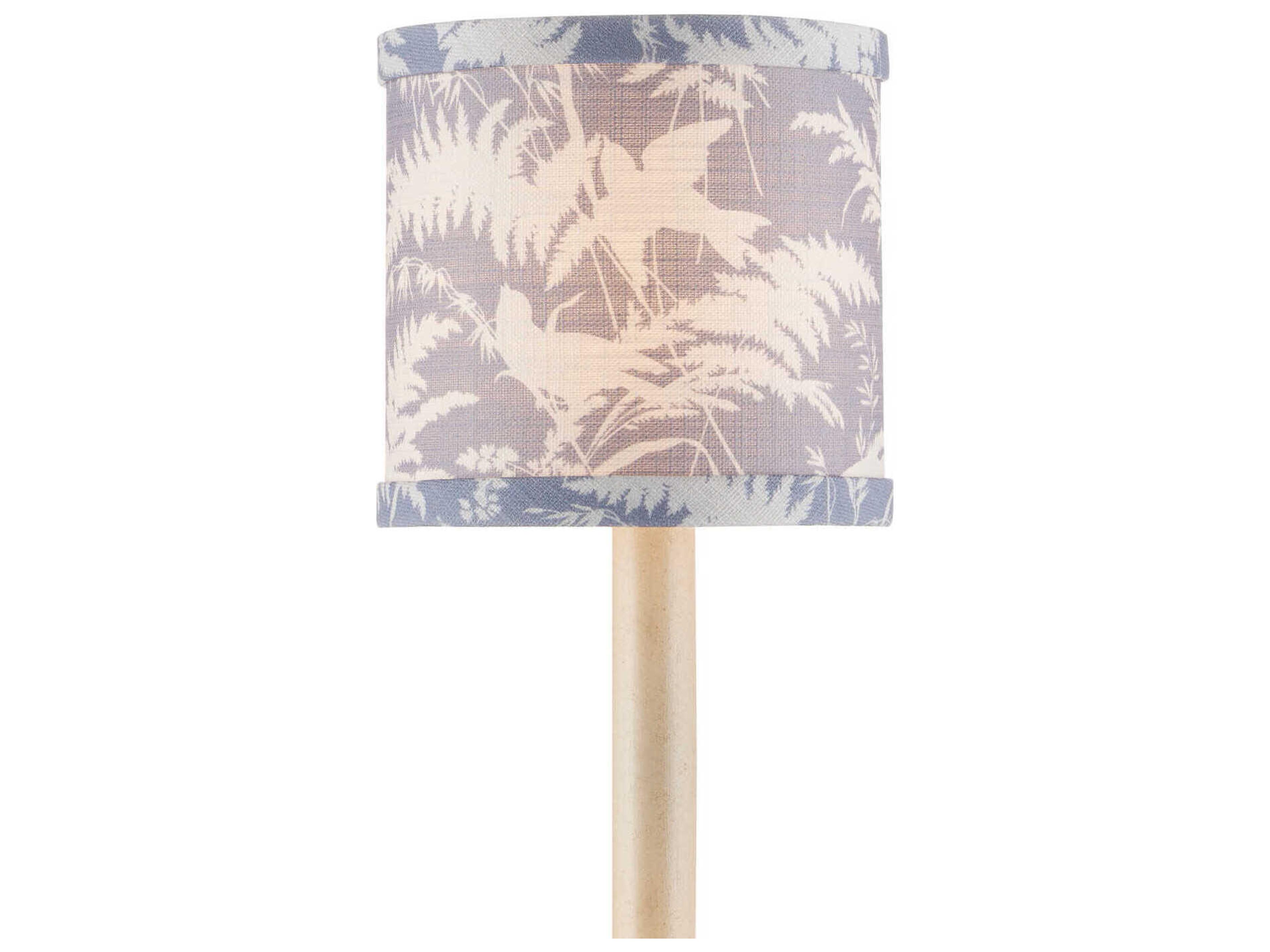 Currey & Company Aviary Dusty Blue Drum Chandelier Shade