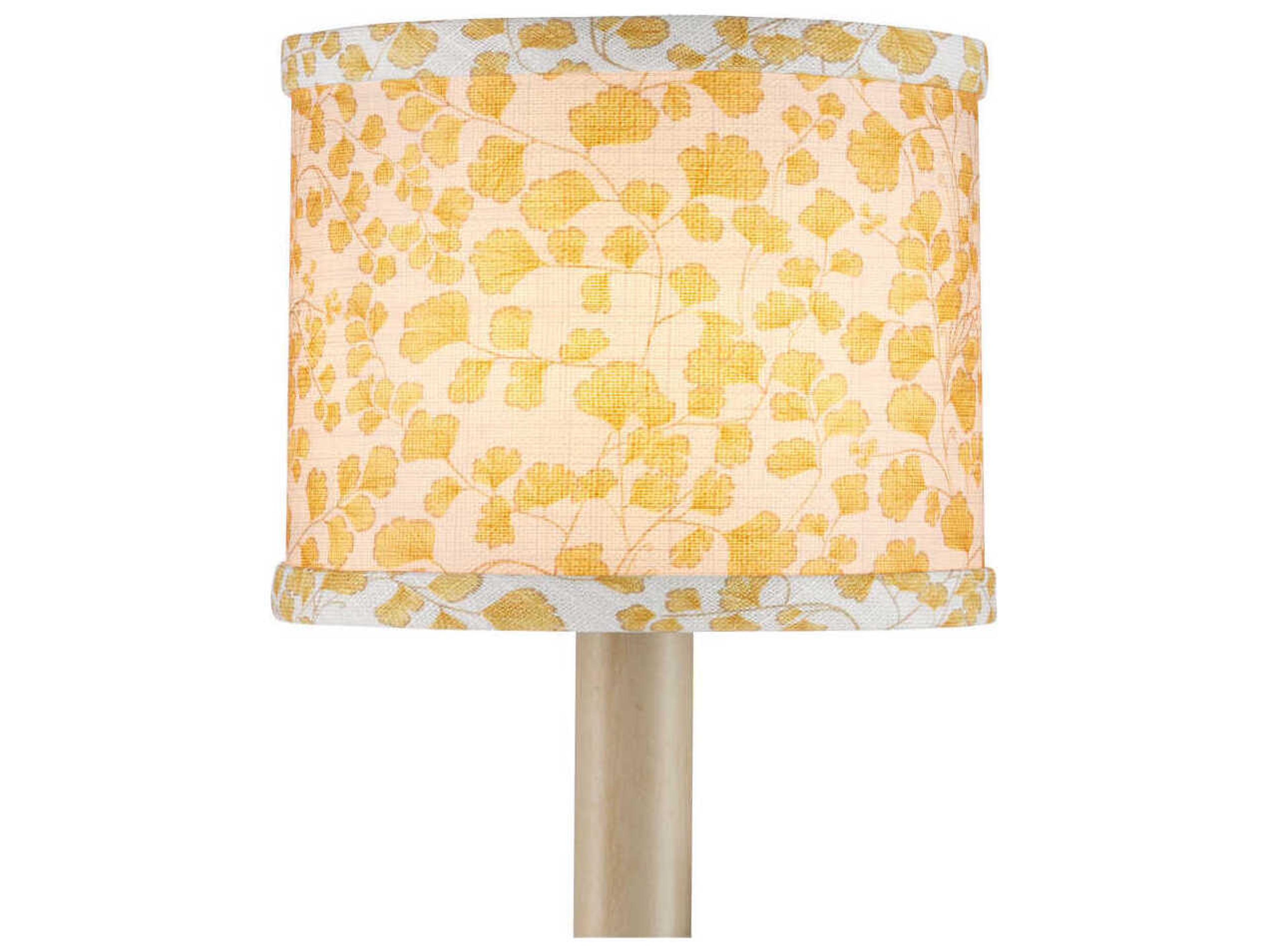 Currey & Company Maiden Fern Yellow Drum Chandelier Shade