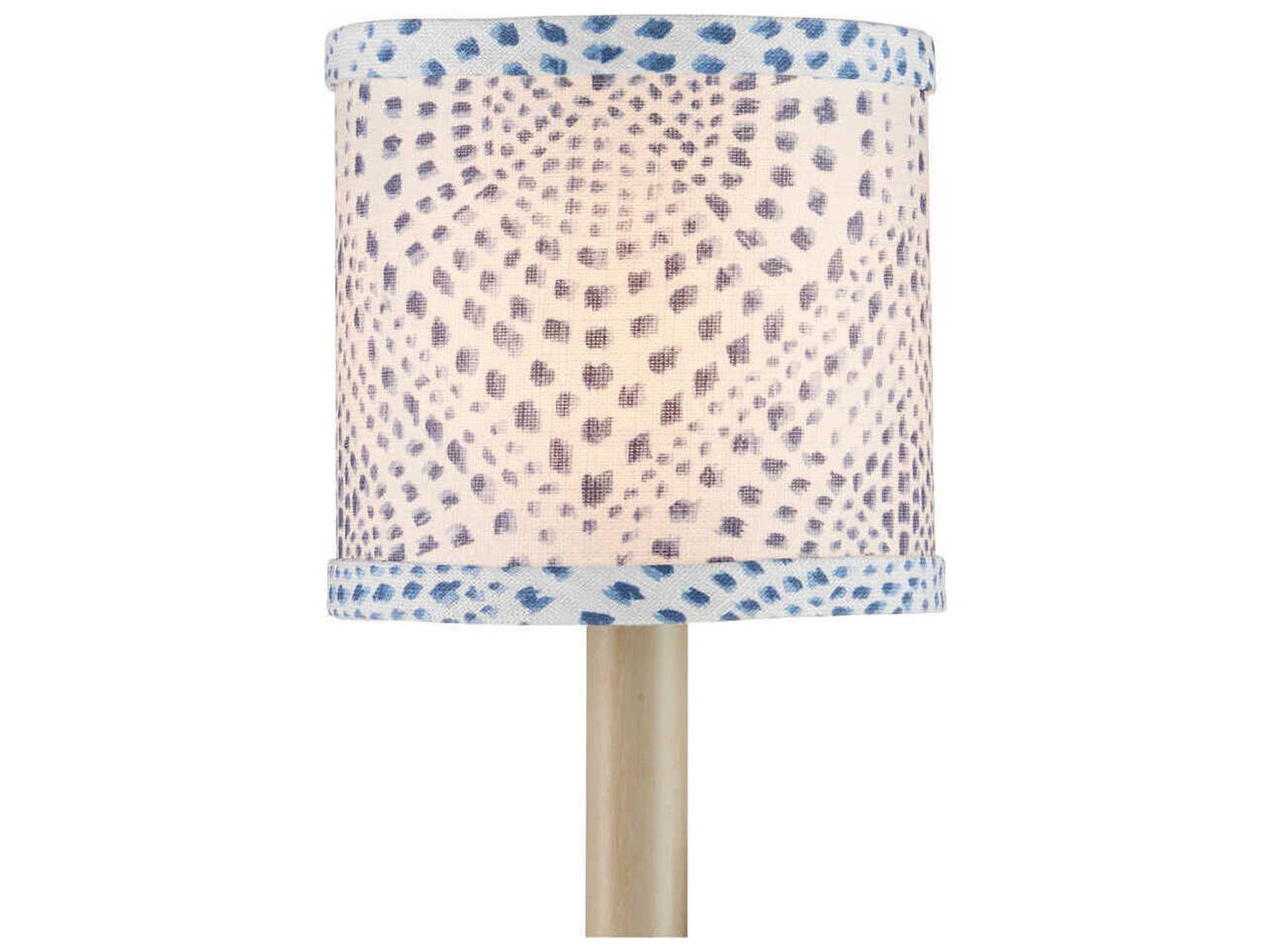 Currey & Company Lenore Blue Drum Chandelier Shade