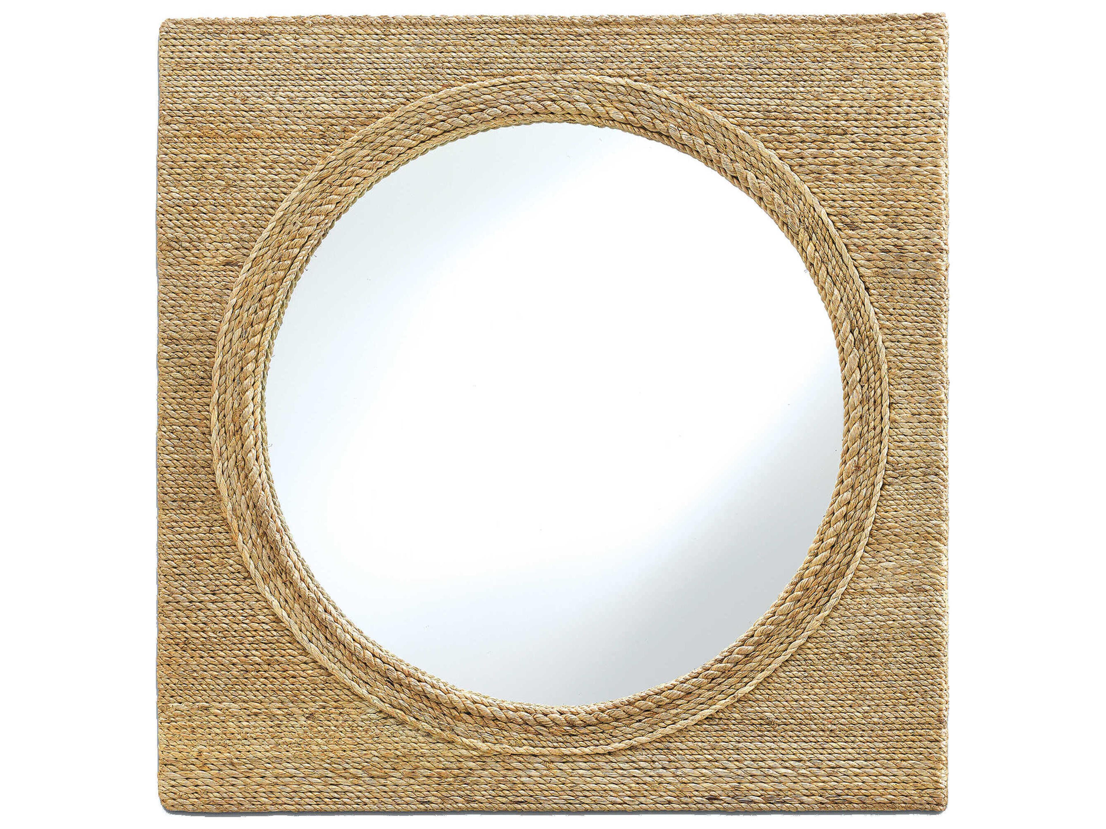 Currey & Company Tisbury Natural Square Wall Mirror
