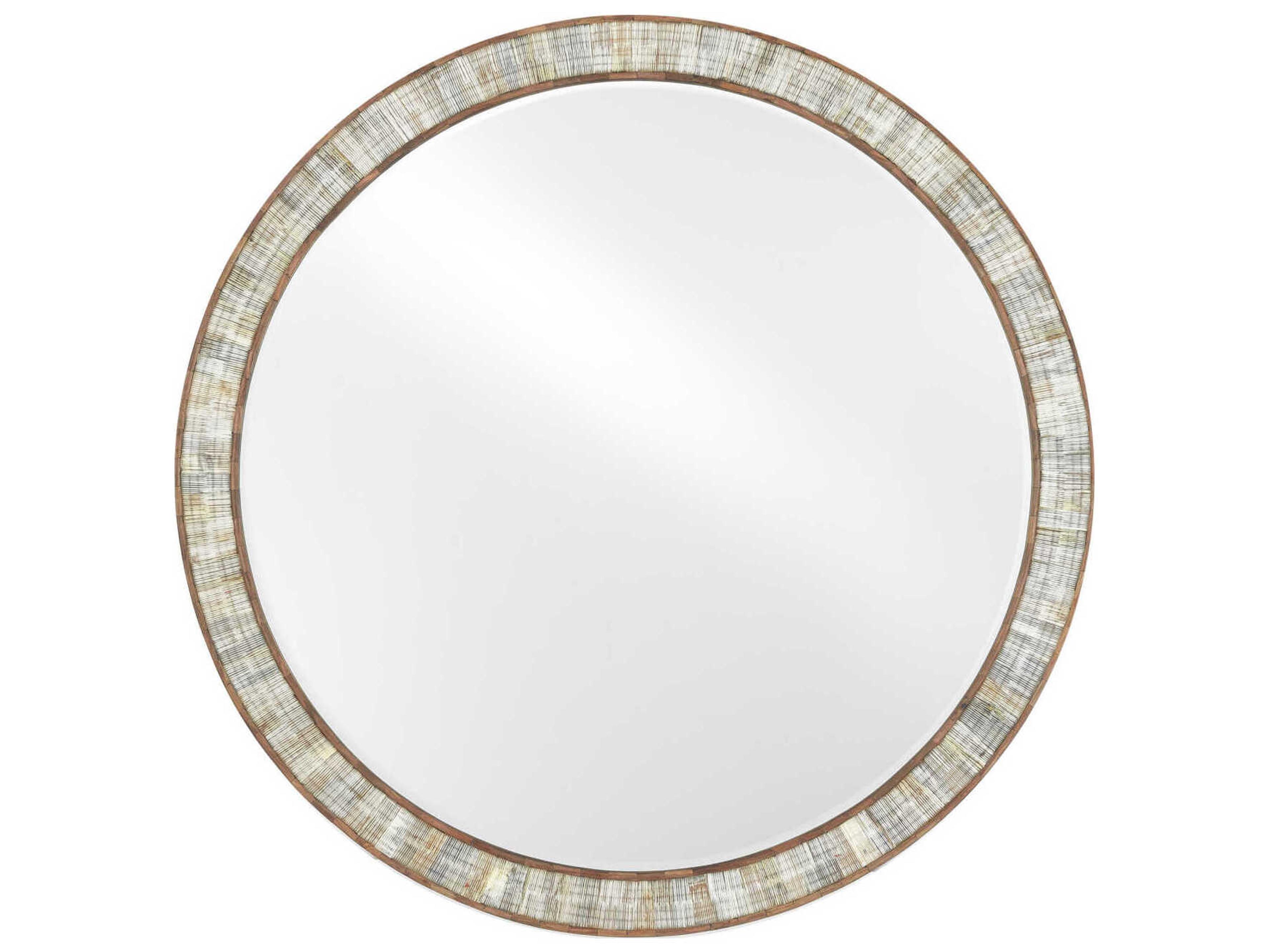 Currey & Company Hyson Natural Round Wall Mirror