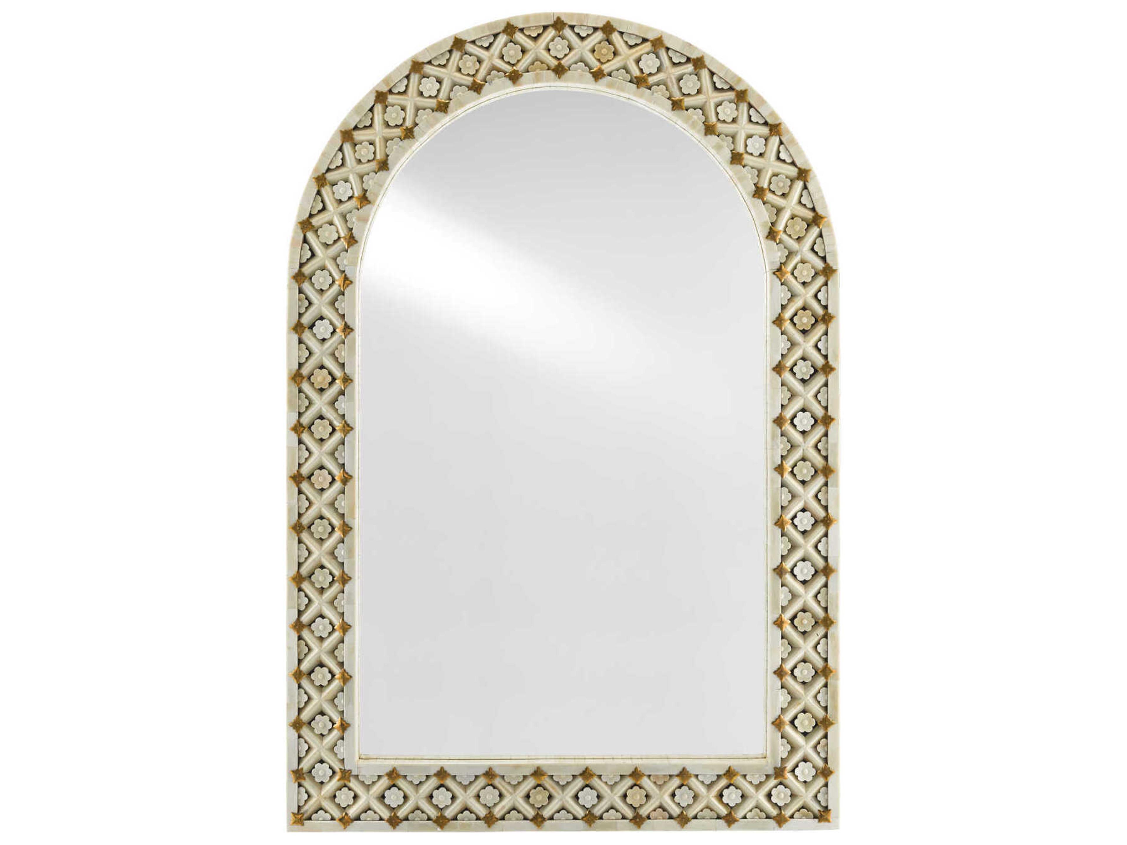 Currey & Company Ellaria Natural Bone / Brass Wall Mirror