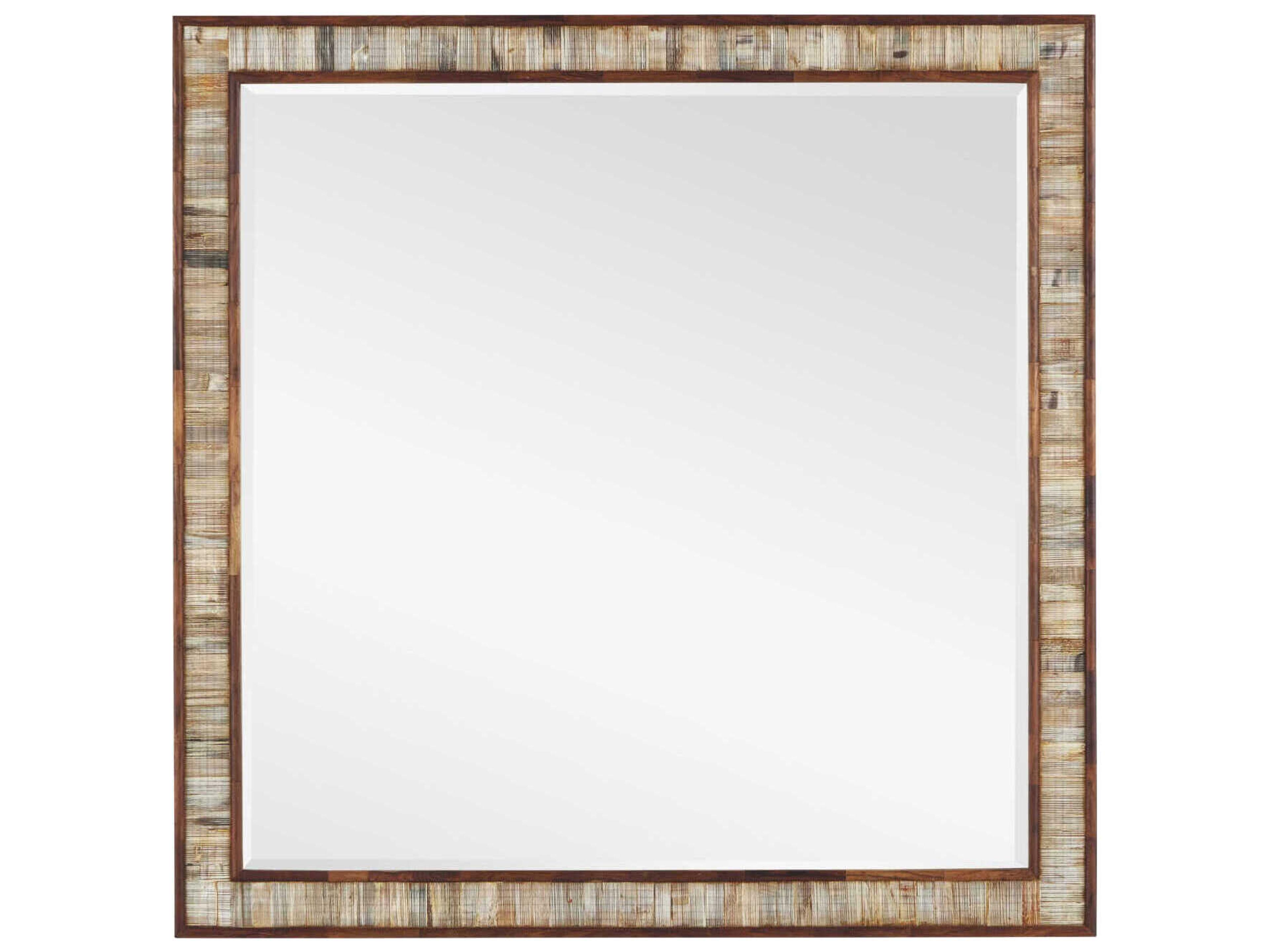 Currey & Company Hyson Chiseled Horn / Natural Square Wall Mirror