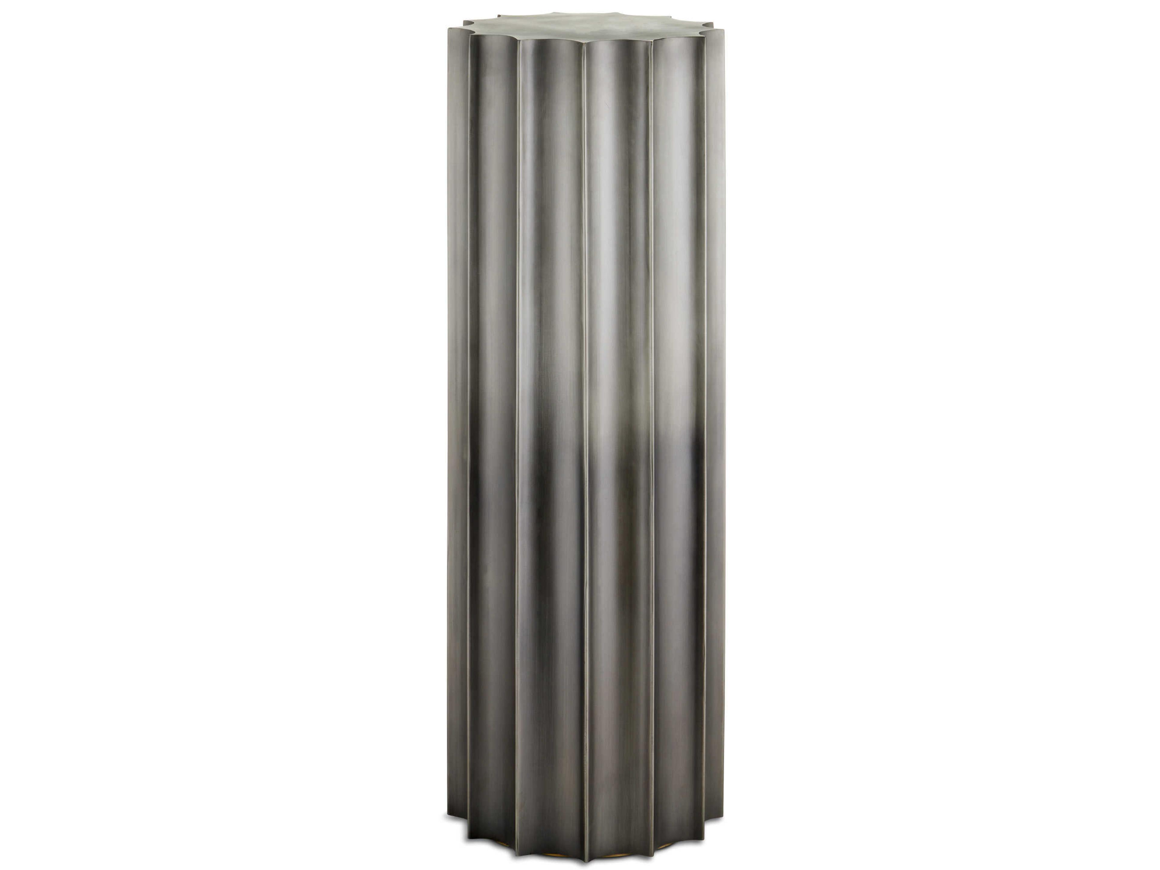 Currey & Company Kanti 11" Round Metal Graphite End Table