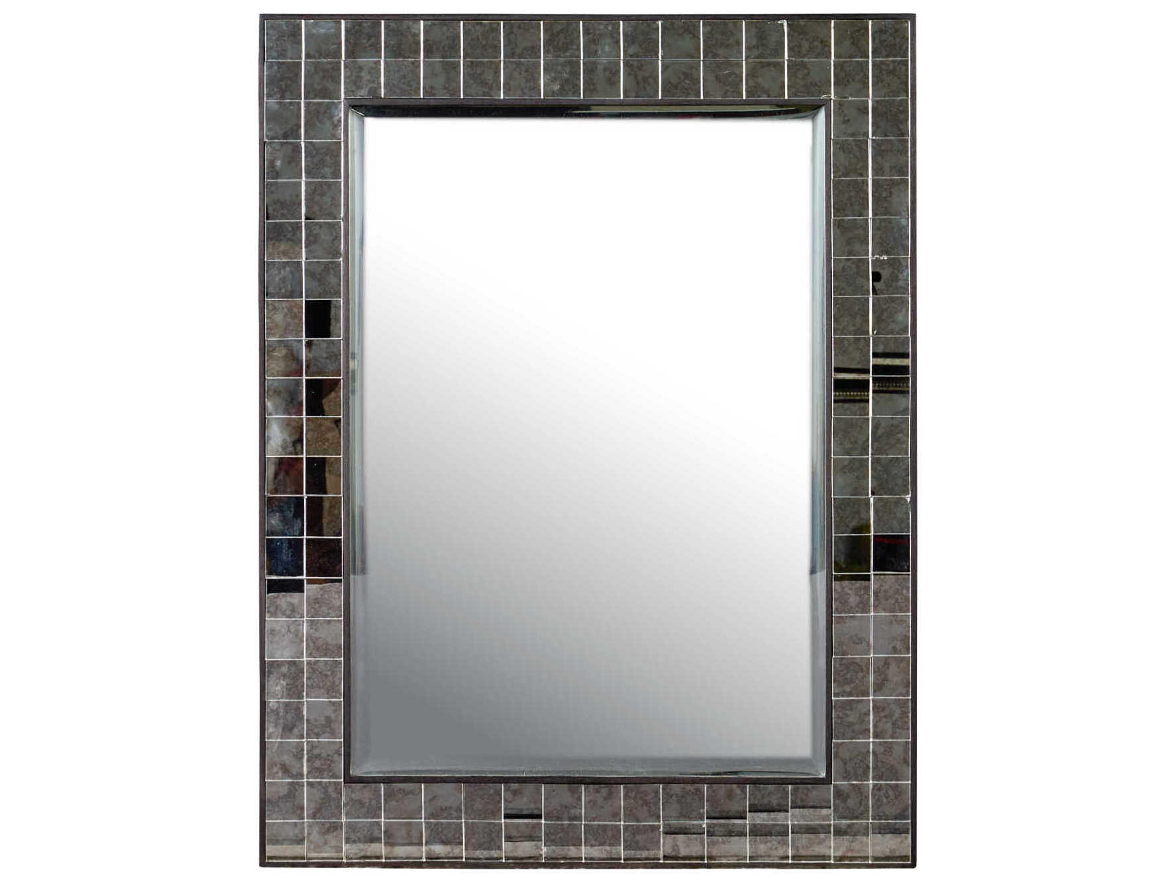 Currey & Company Mosaico Ebony Rectangular Wall Mirror