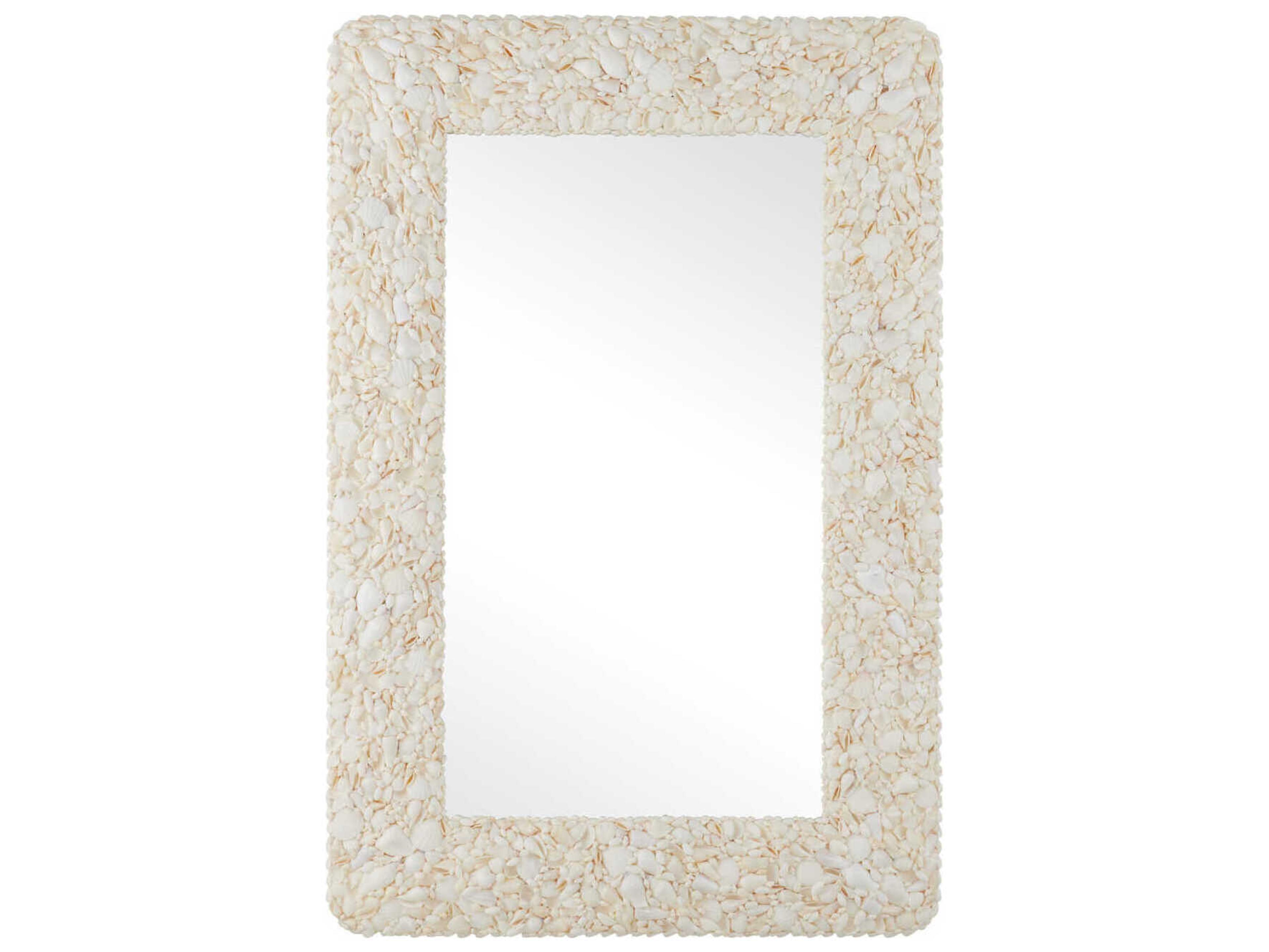 Currey & Company Turbinella Natural Rectangular Wall Mirror