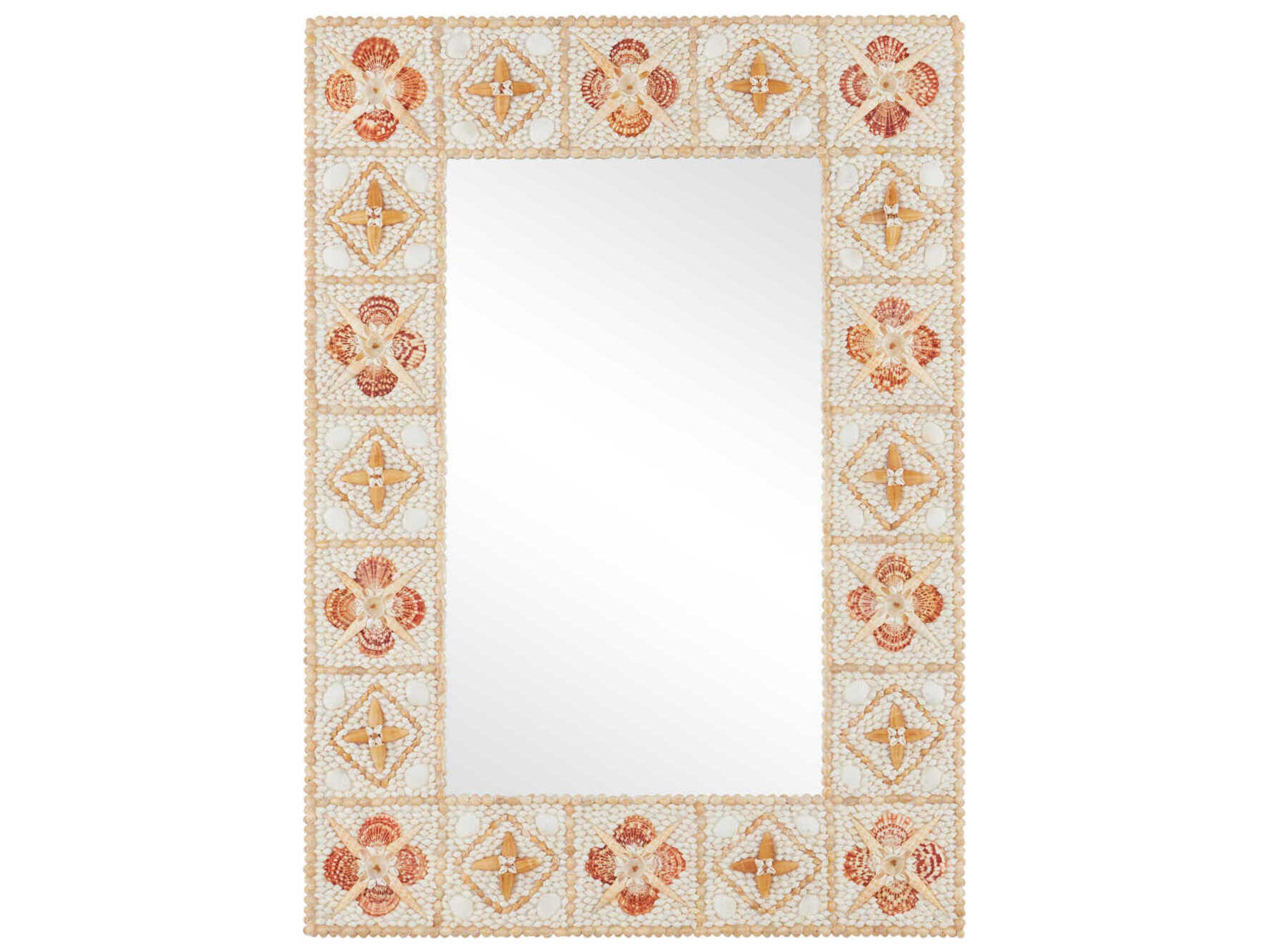 Currey & Company Junonia Natural Rectangular Wall Mirror