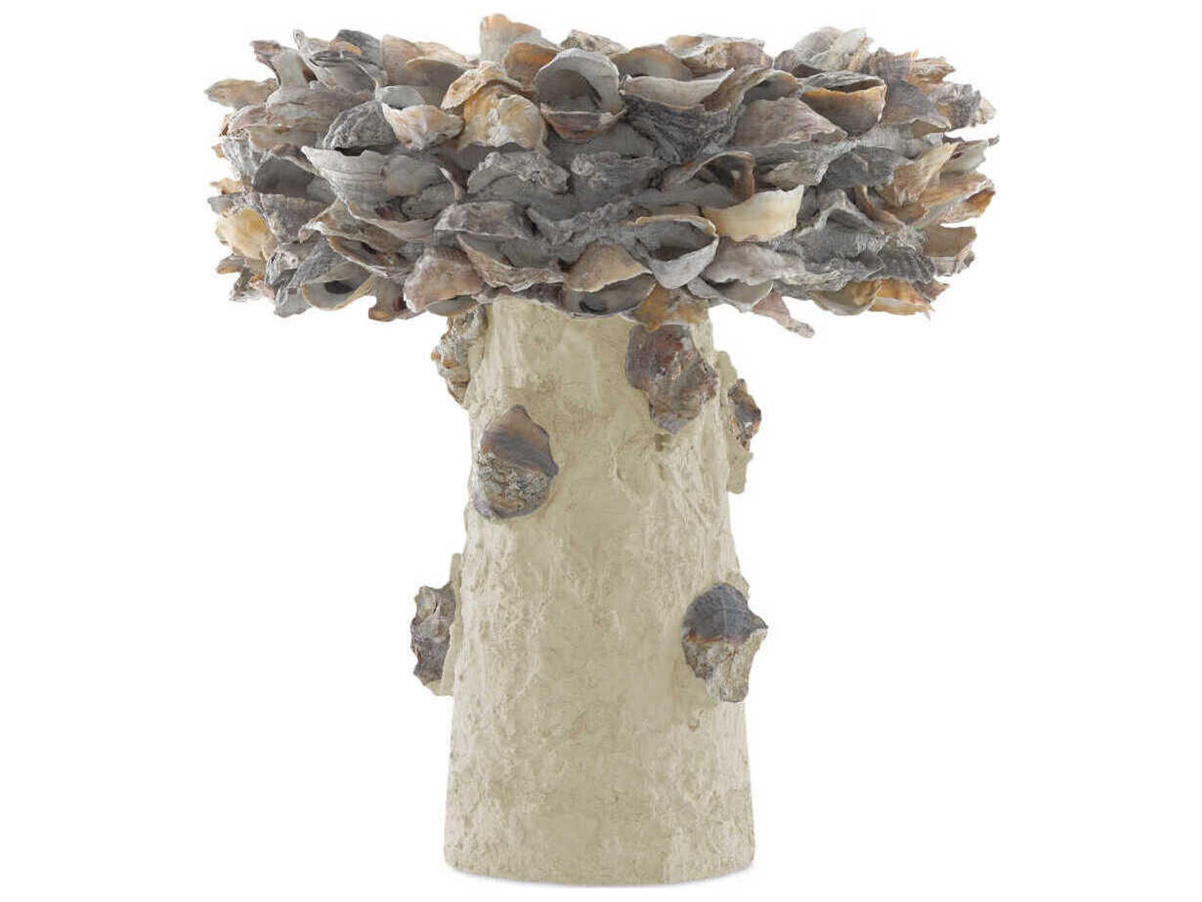 Currey & Company Oyster Shell Small Bird Bath