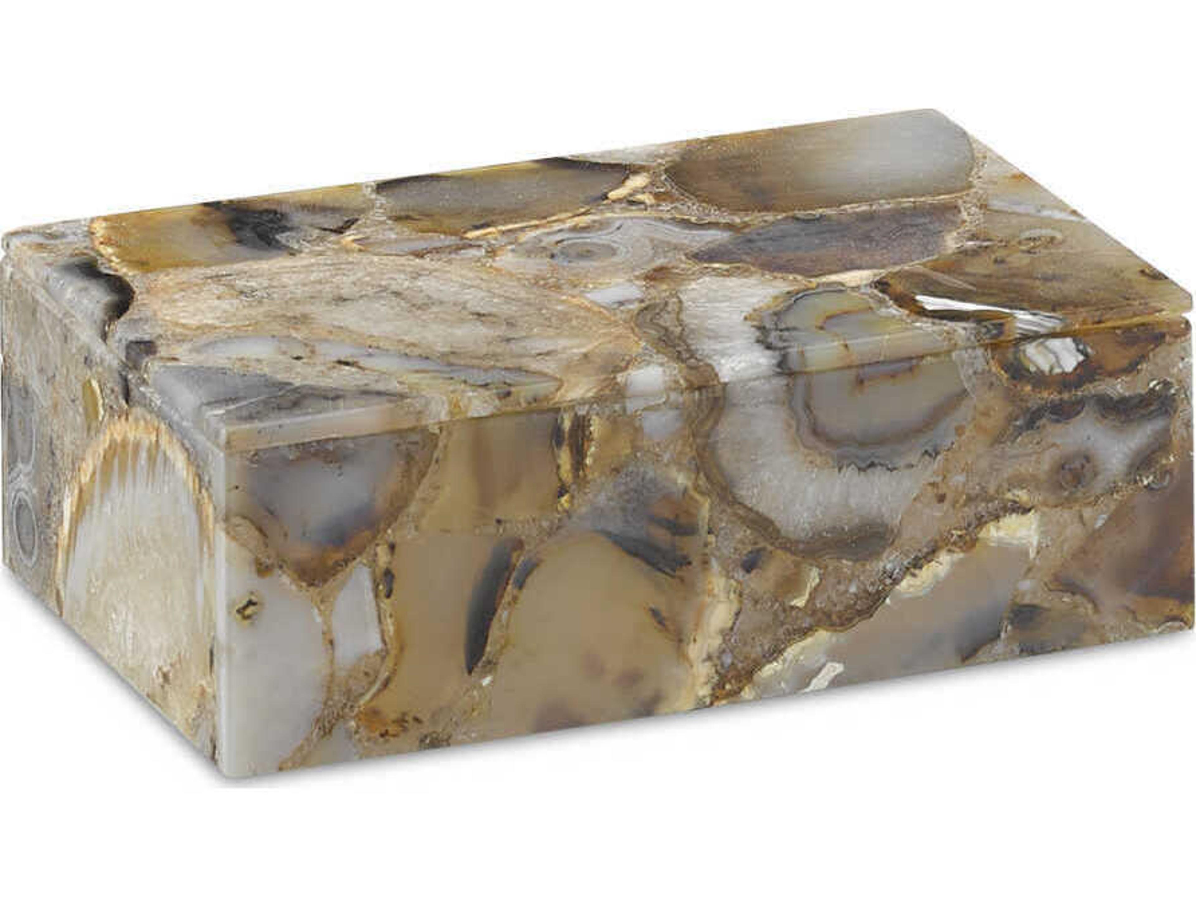 Currey & Company Malaga Black Agate Storage Case