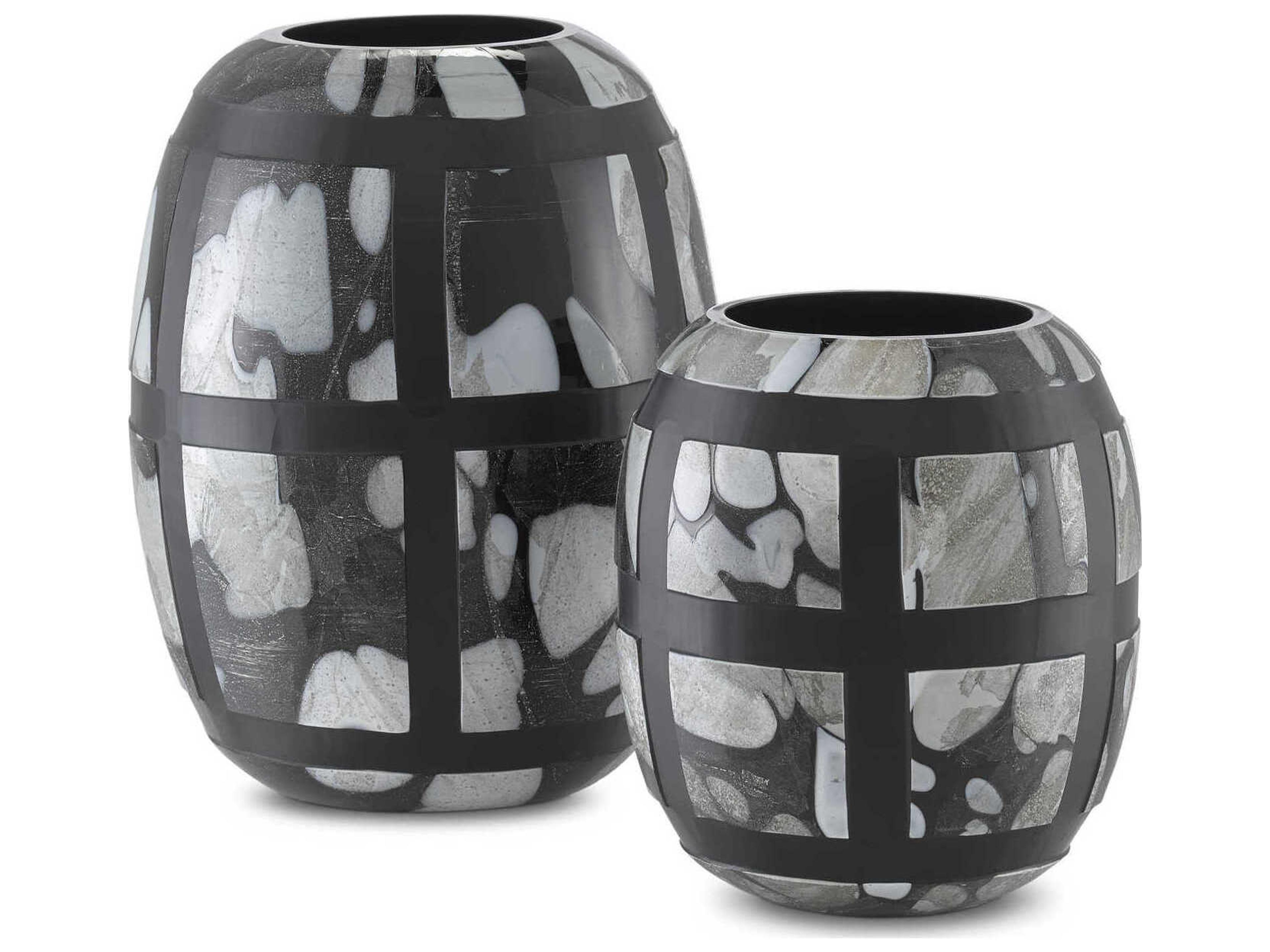 Currey & Company Schiappa Glass Vase Set of 2