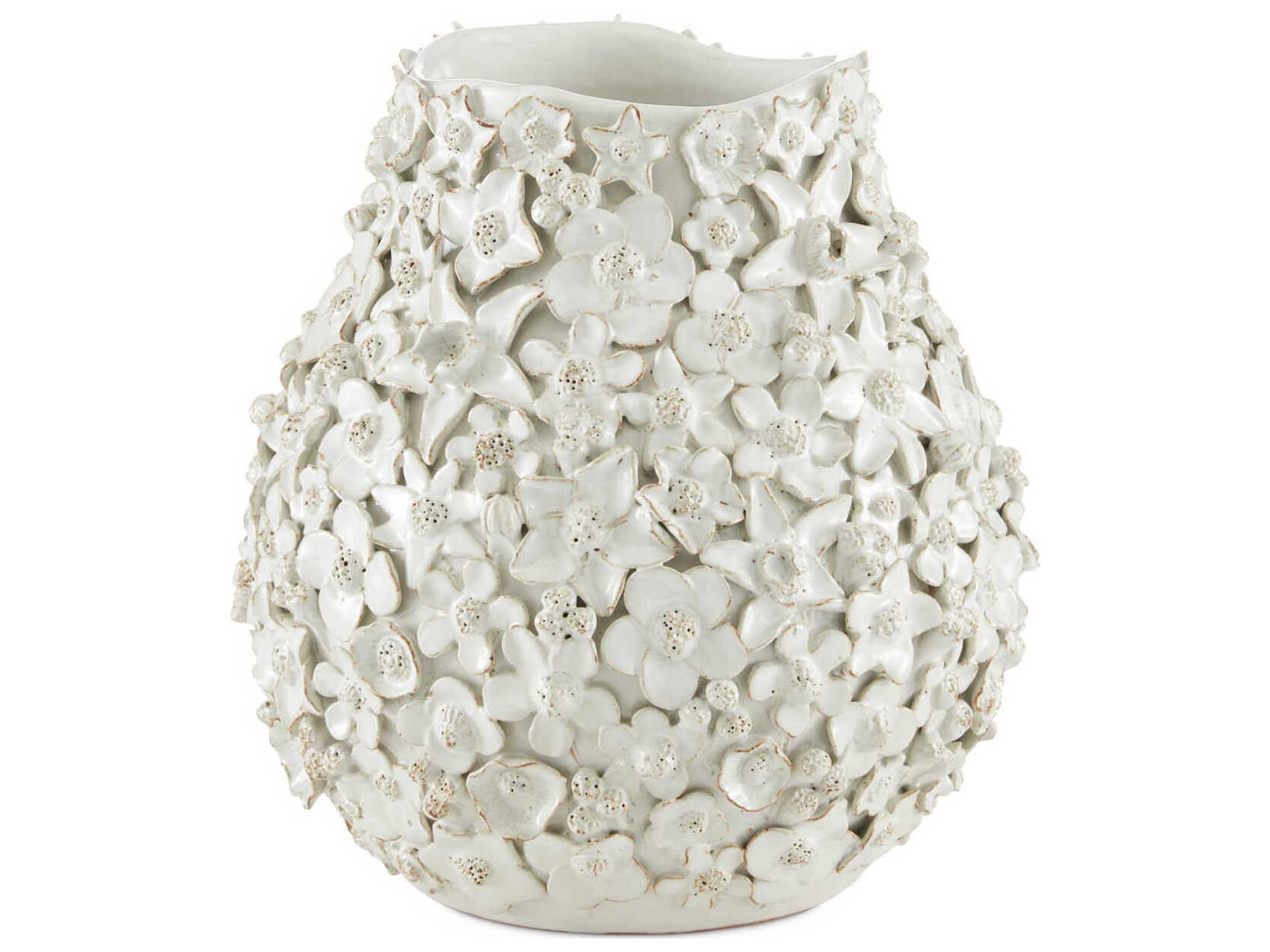 Currey & Company Jessamine White Vase