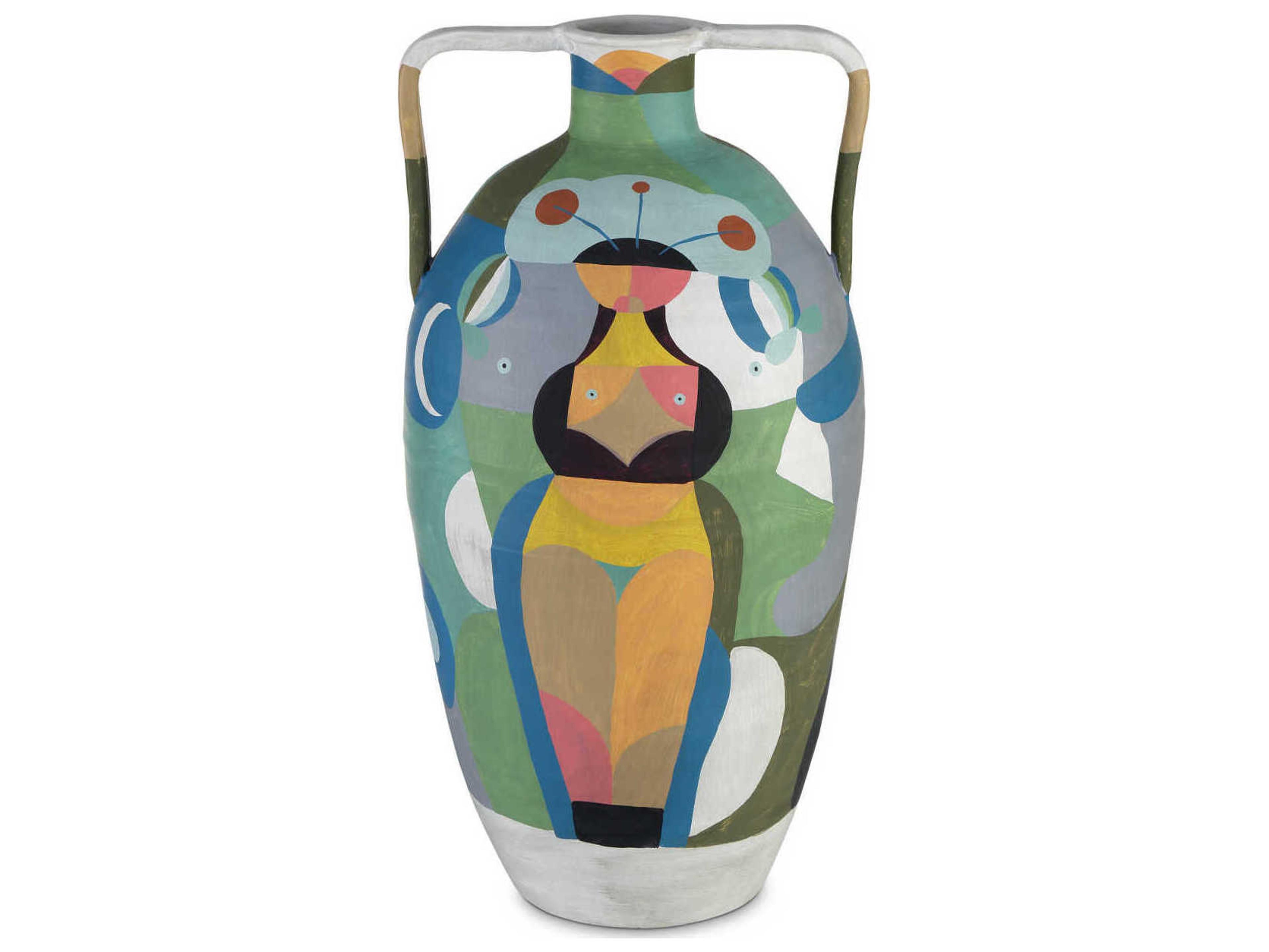 Currey & Company Multicolor 24" High Amphora Vase