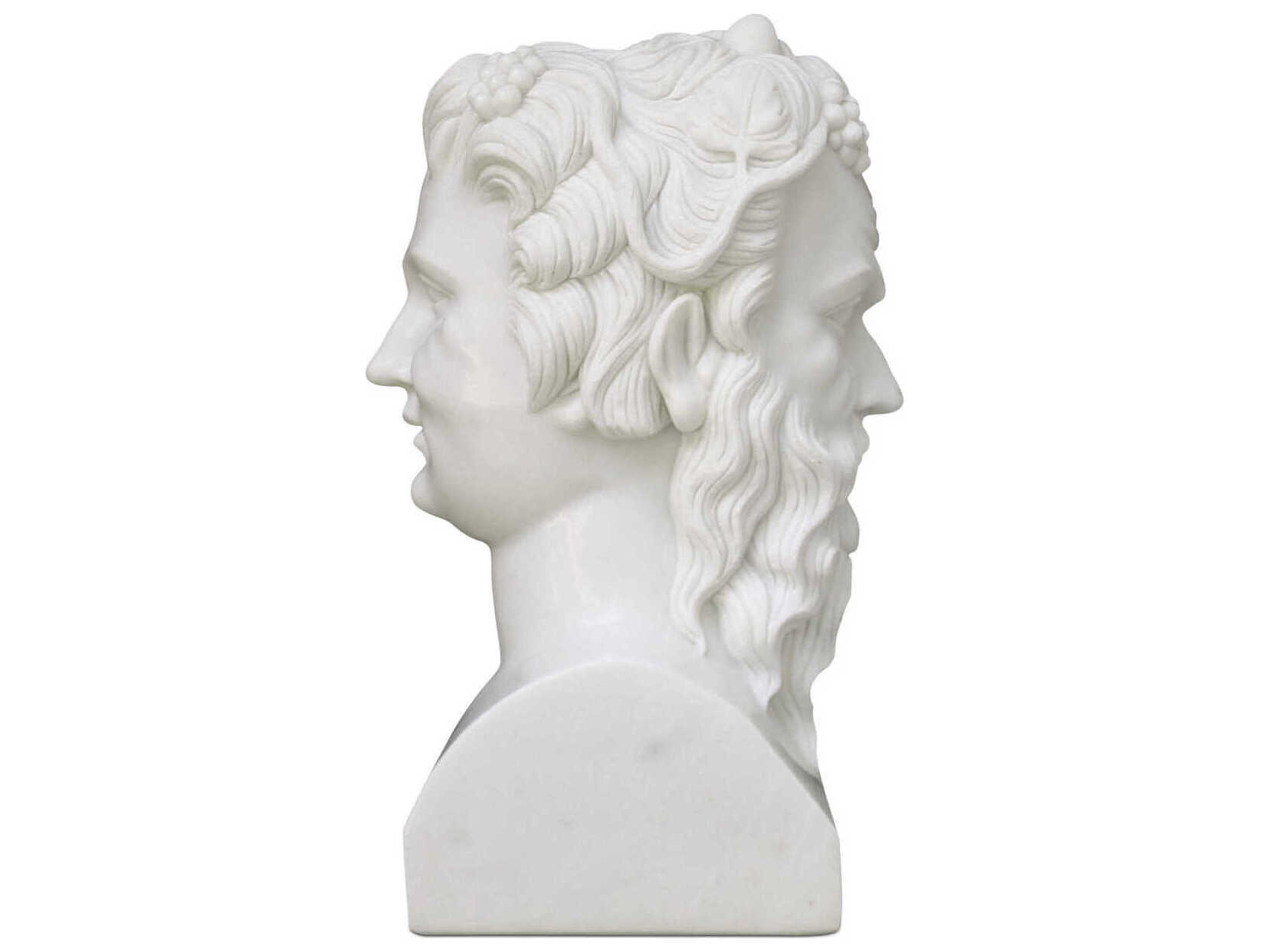 Currey & Company Hector Marble Bust Sculpture