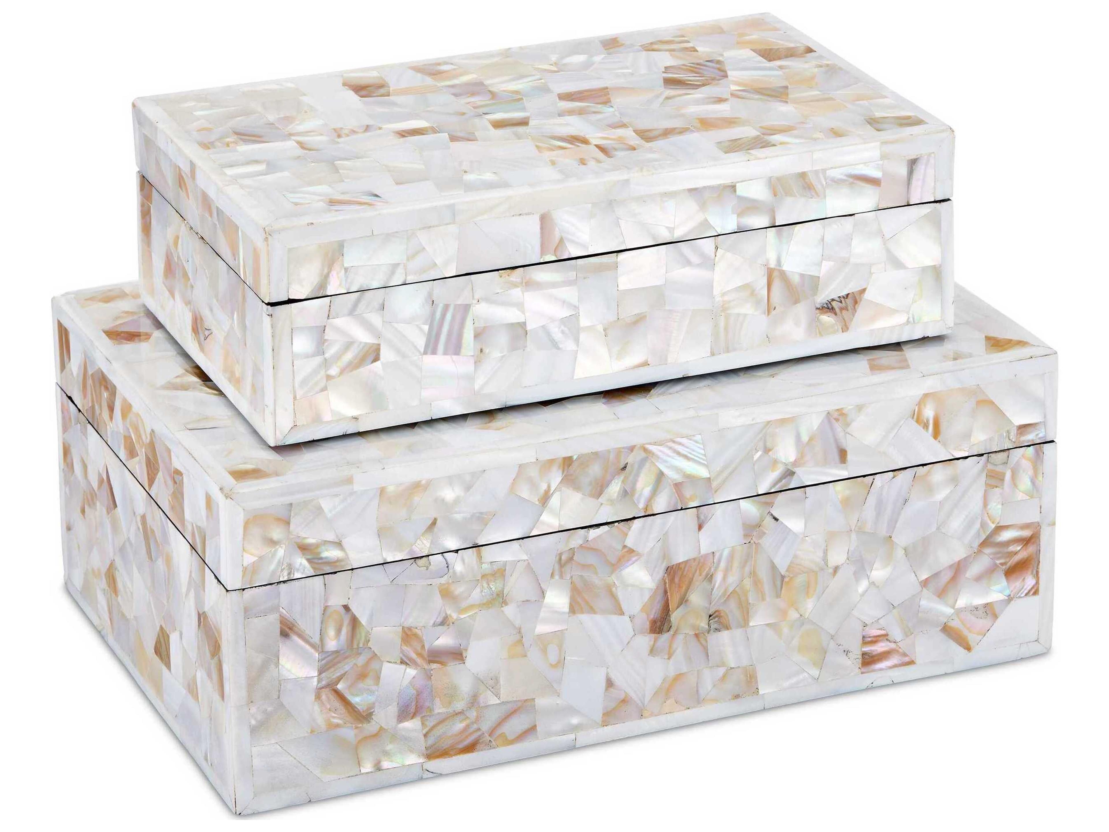 Currey & Company Uma Mother of Pearl Box Set of 2