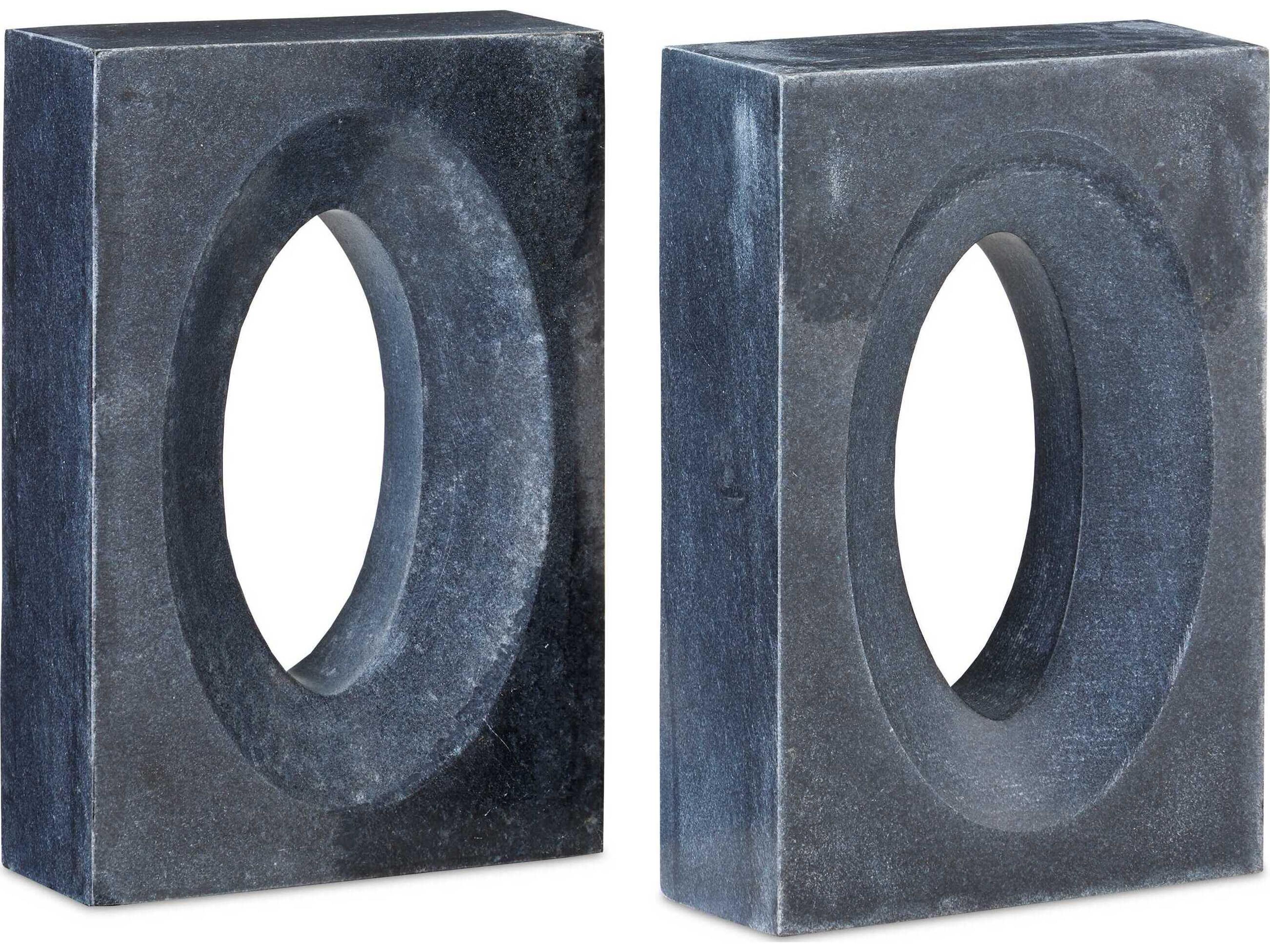 Currey & Company Demi Black Bookends Set of 2