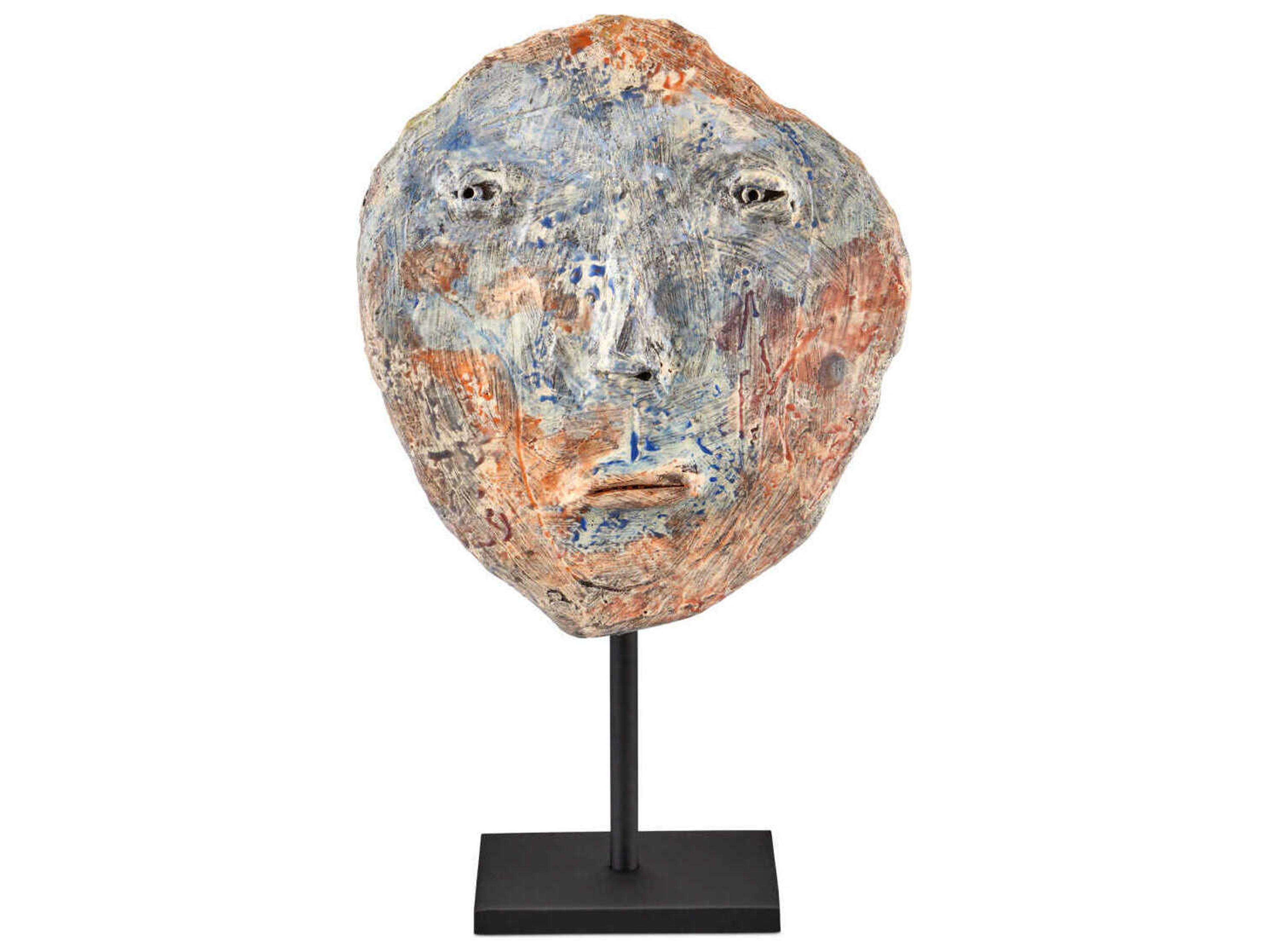 Currey & Company Artisan Face Disc Sculpture