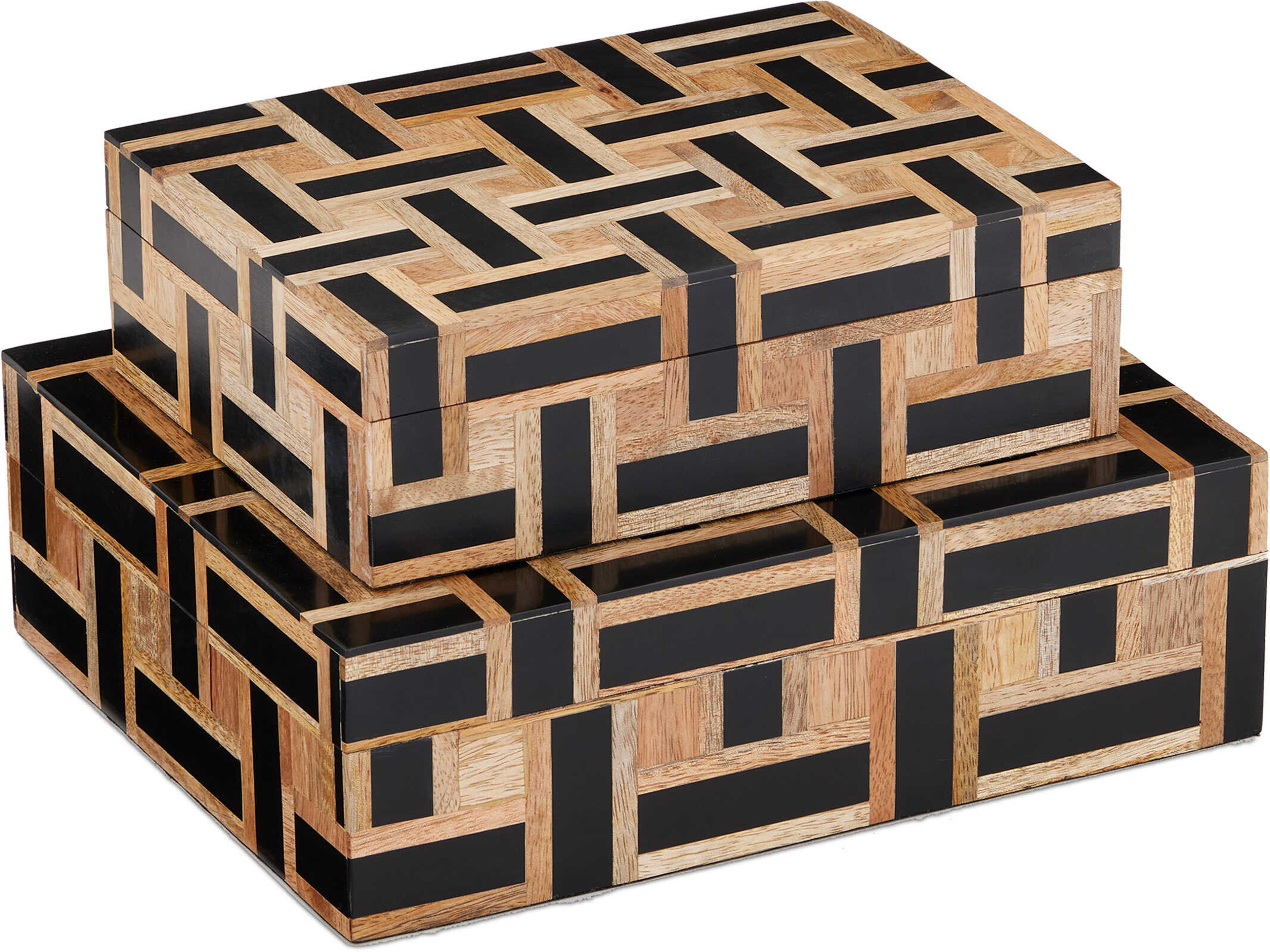 Currey & Company Aarna Black Box Set of 2