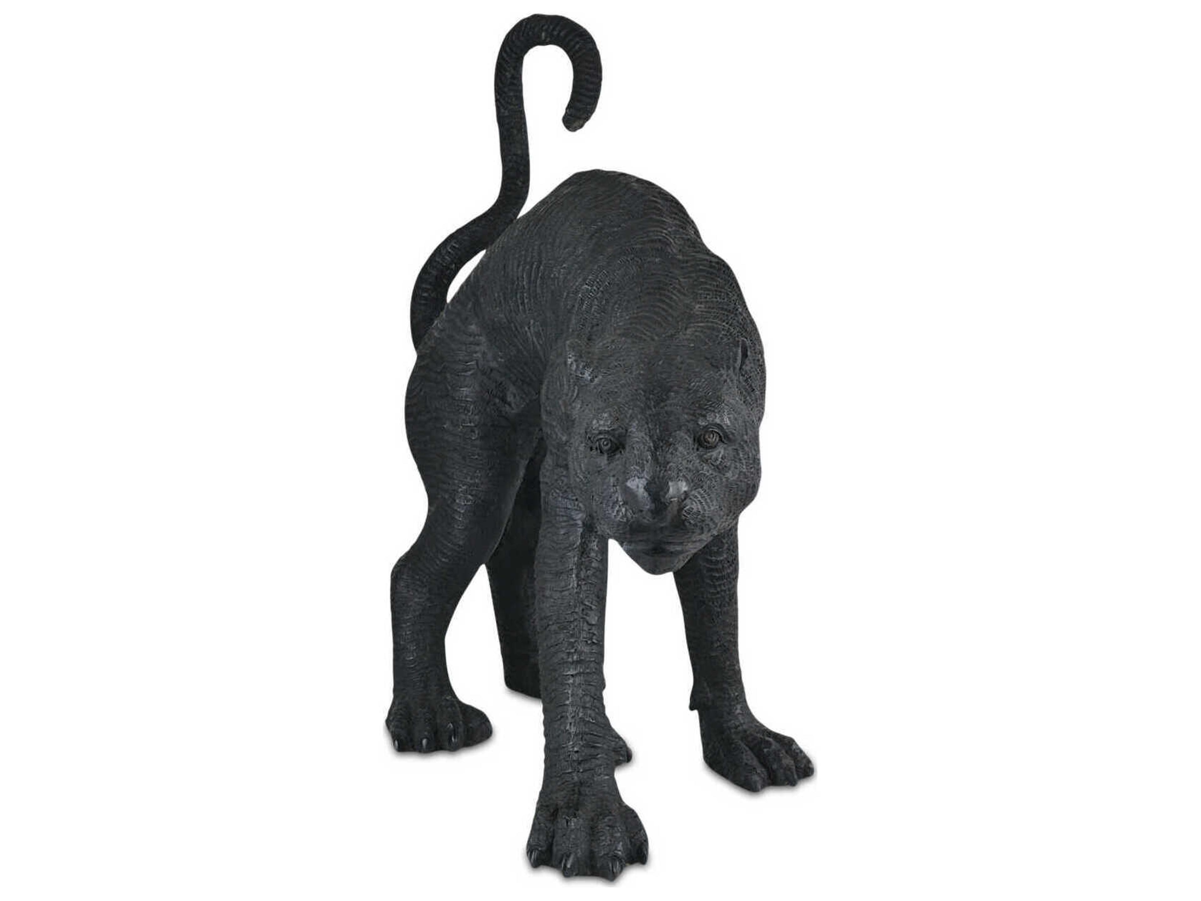 Currey & Company Standing Black Panther Sculpture
