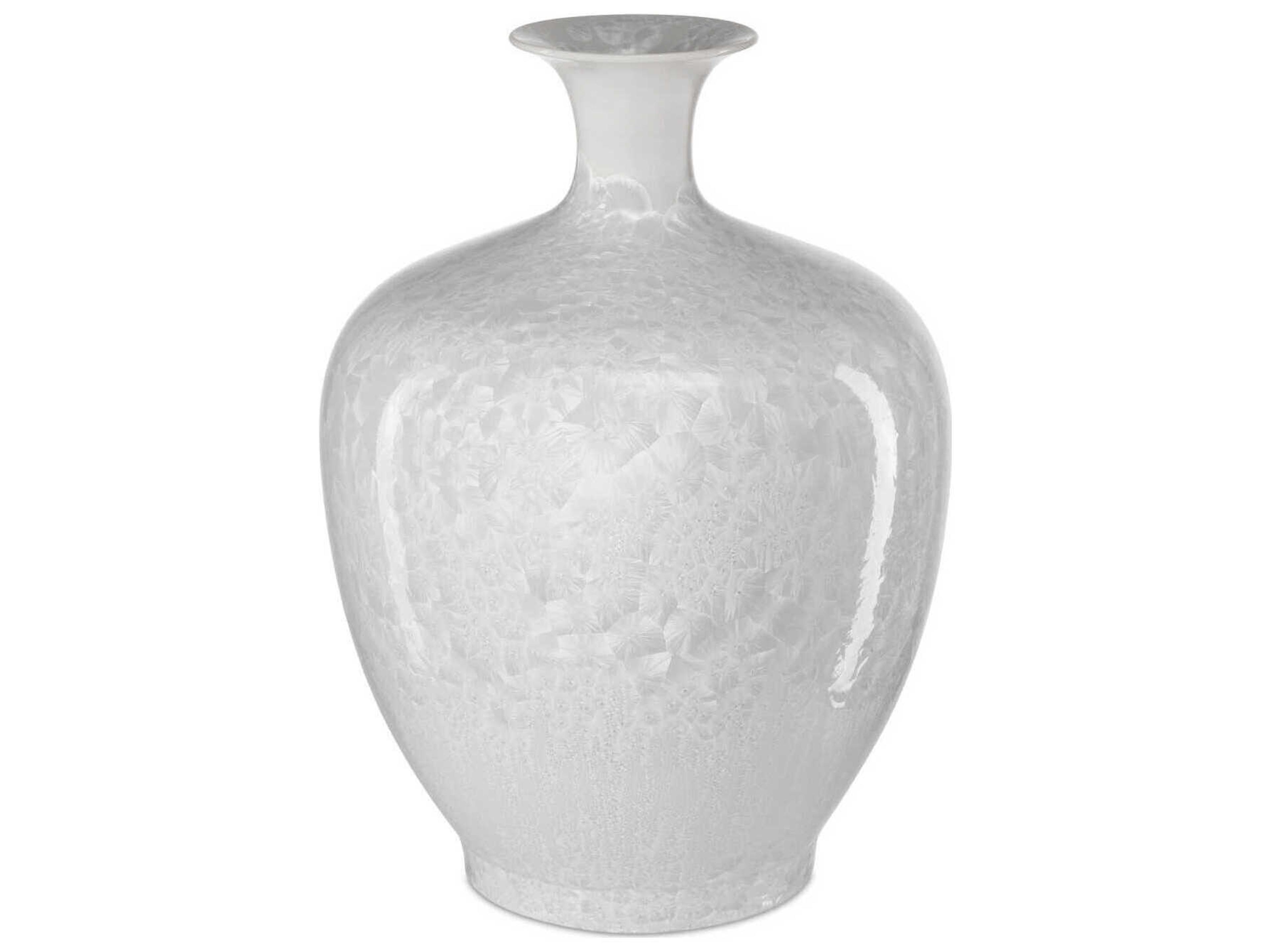 Currey & Company Crystalline White Vase