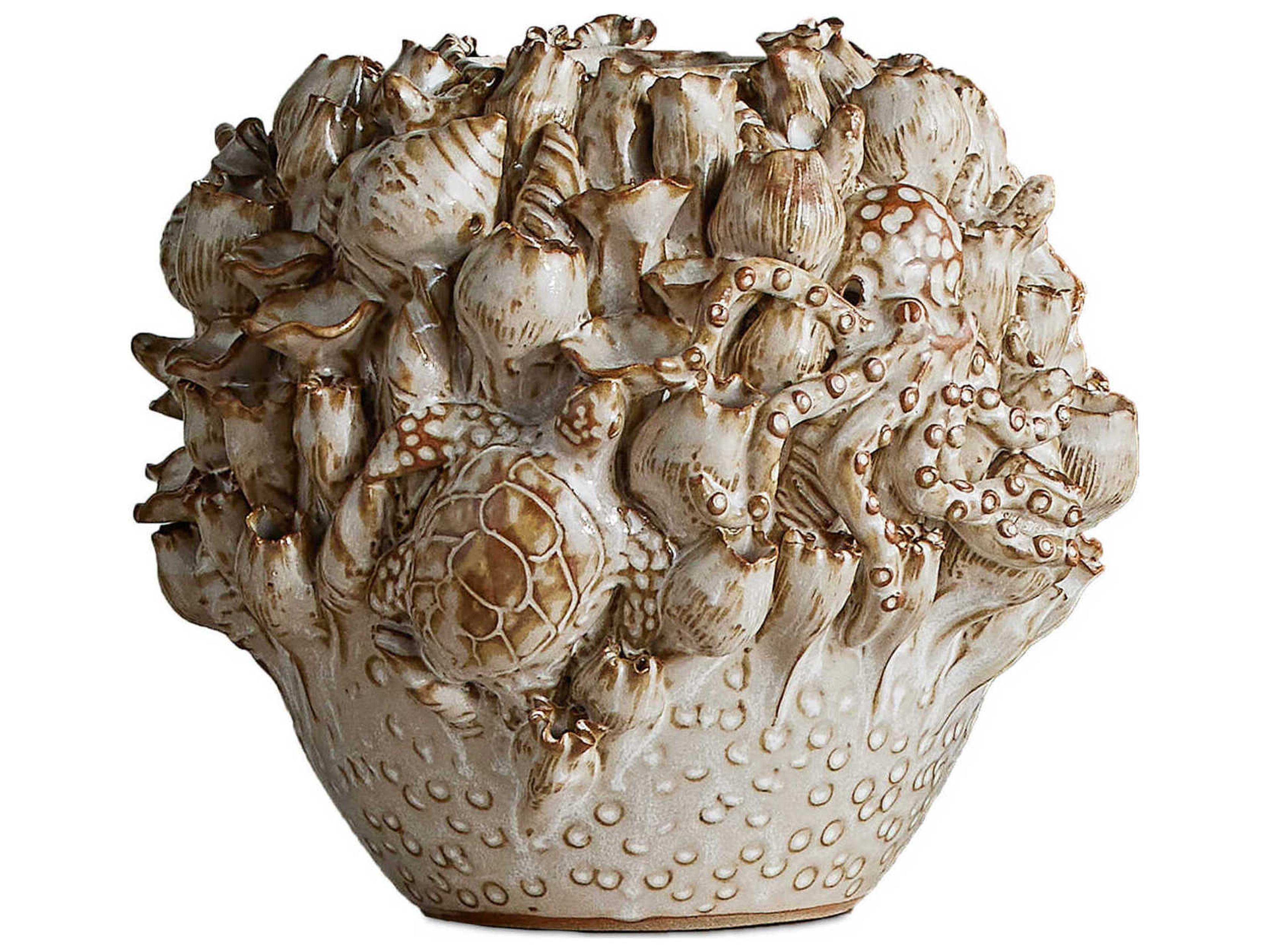 Currey & Company Tidal Milky White Vase