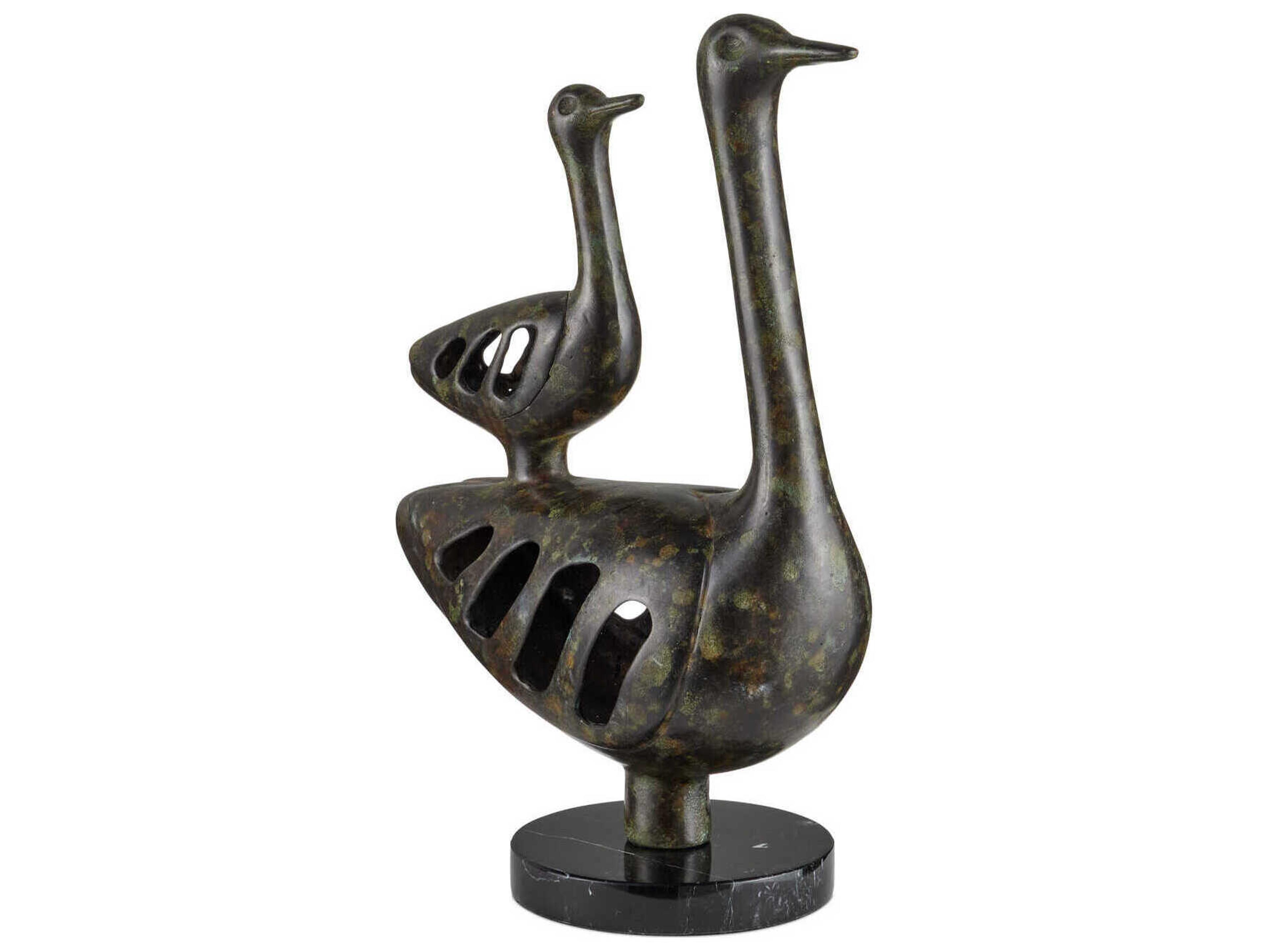 Currey & Company Duck Family Bronze Sculpture