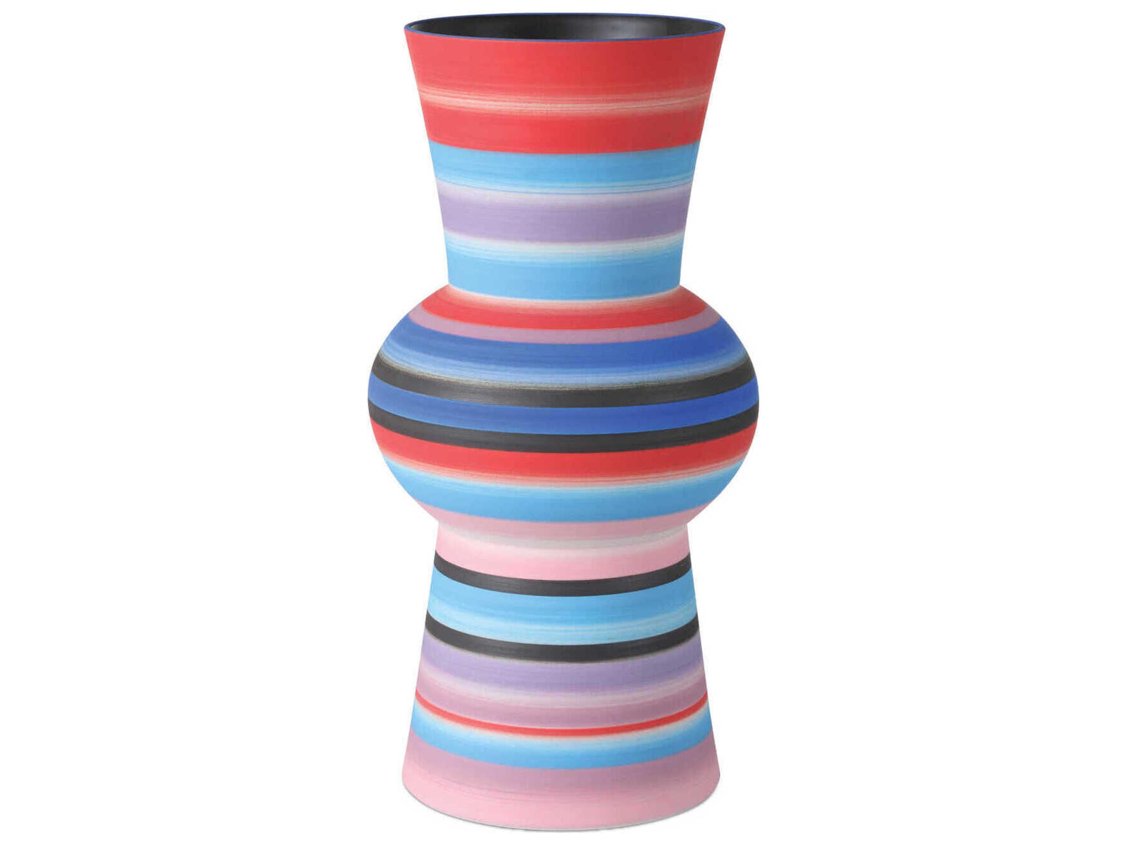 Currey & Company Happy 80 Bright Blue Red Vase