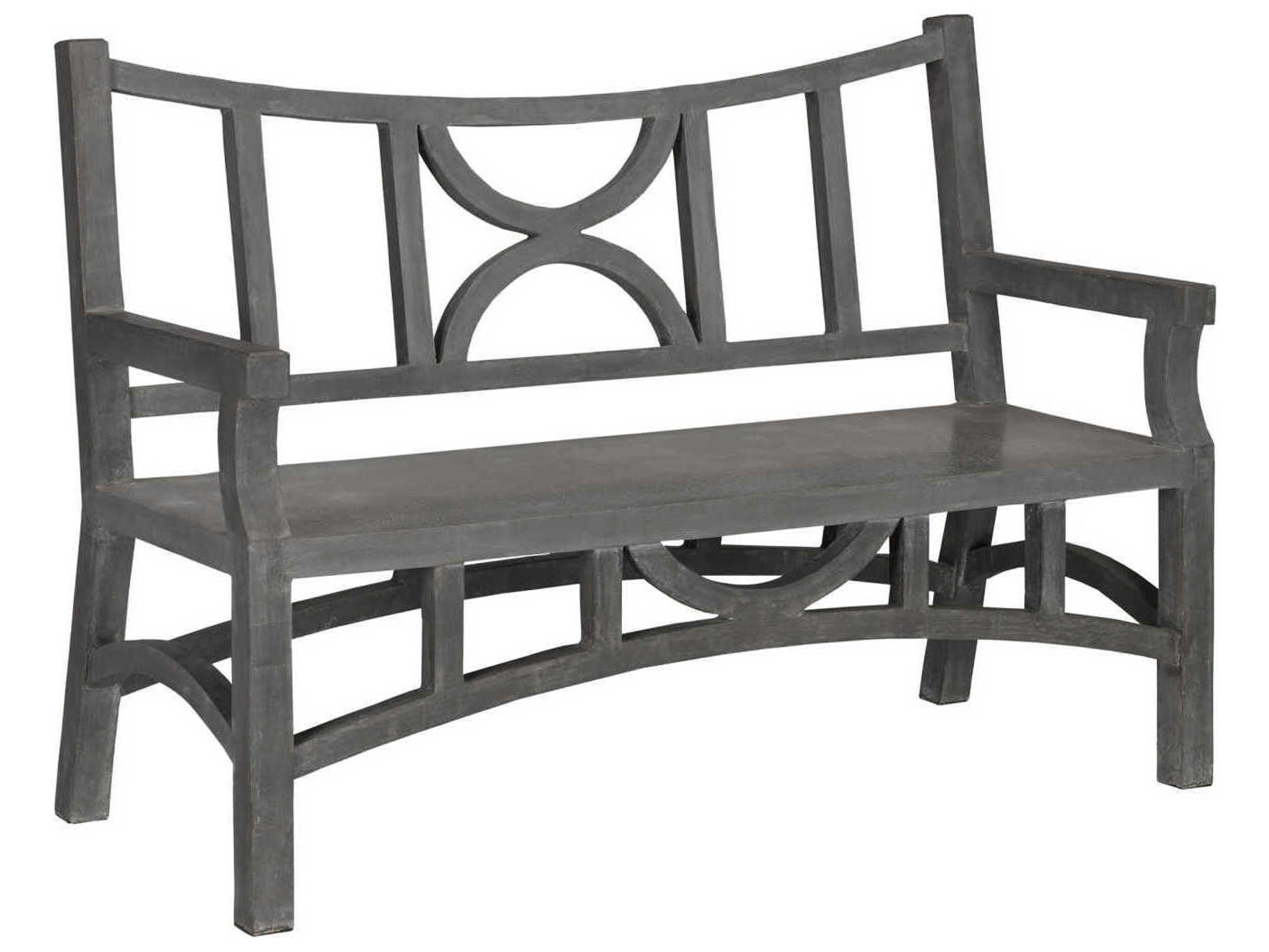 Colesden Dark Gray Faux Bois Accent Bench