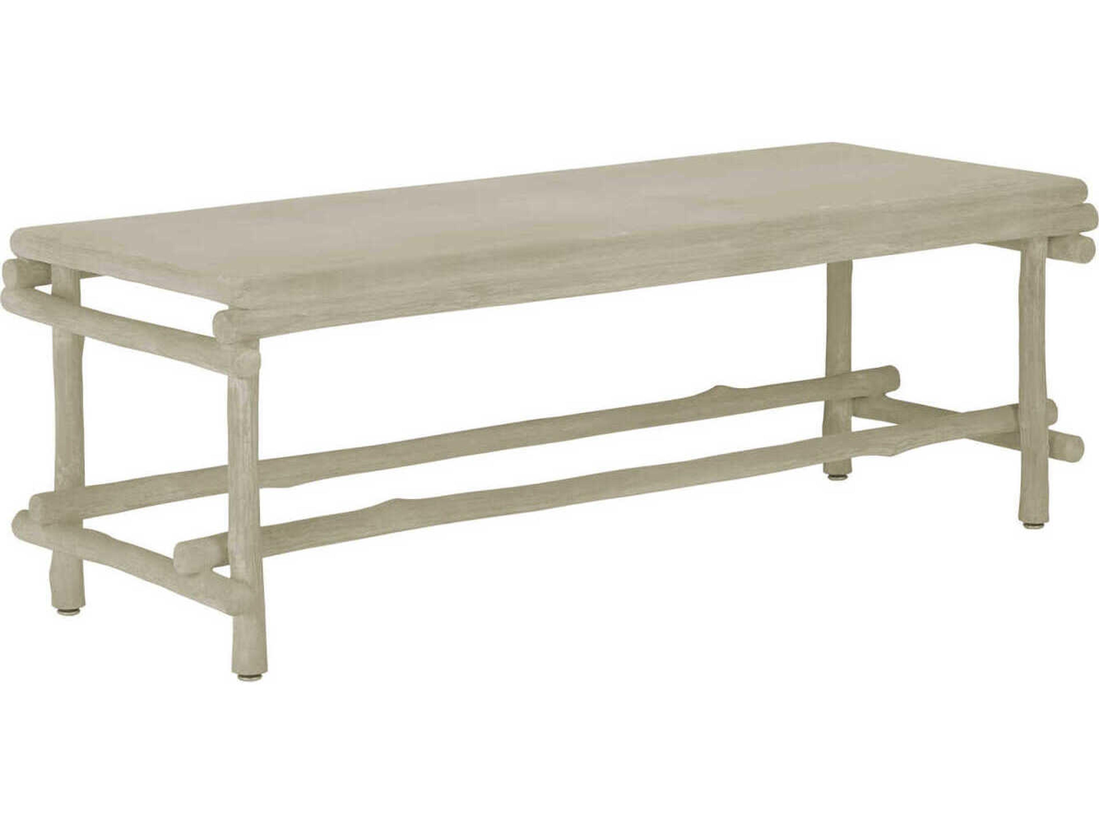 Currey & Company Luzon Rectangular Concrete Portland Faux Bois Coffee Table