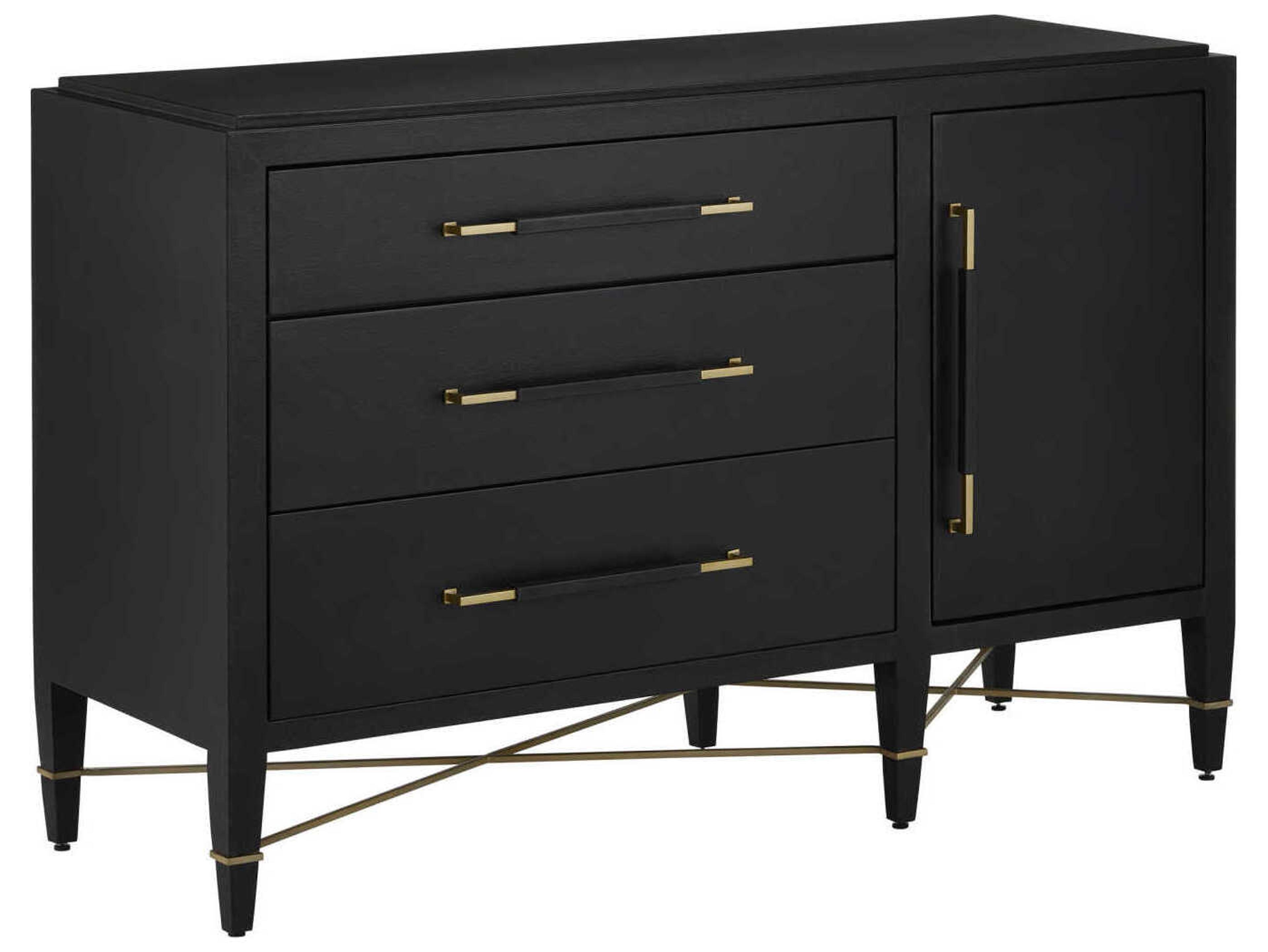 Currey & Company Verona 3-Drawers Mahogany Wood Dresser